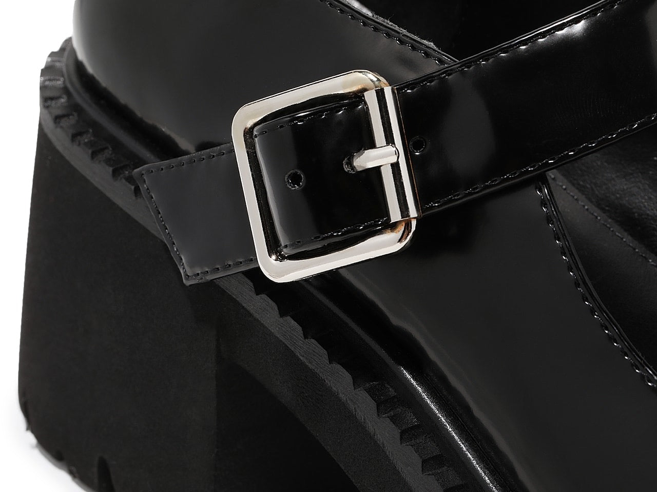 Steve Madden - Zapatos Mary Jane con plataforma negra abreviada