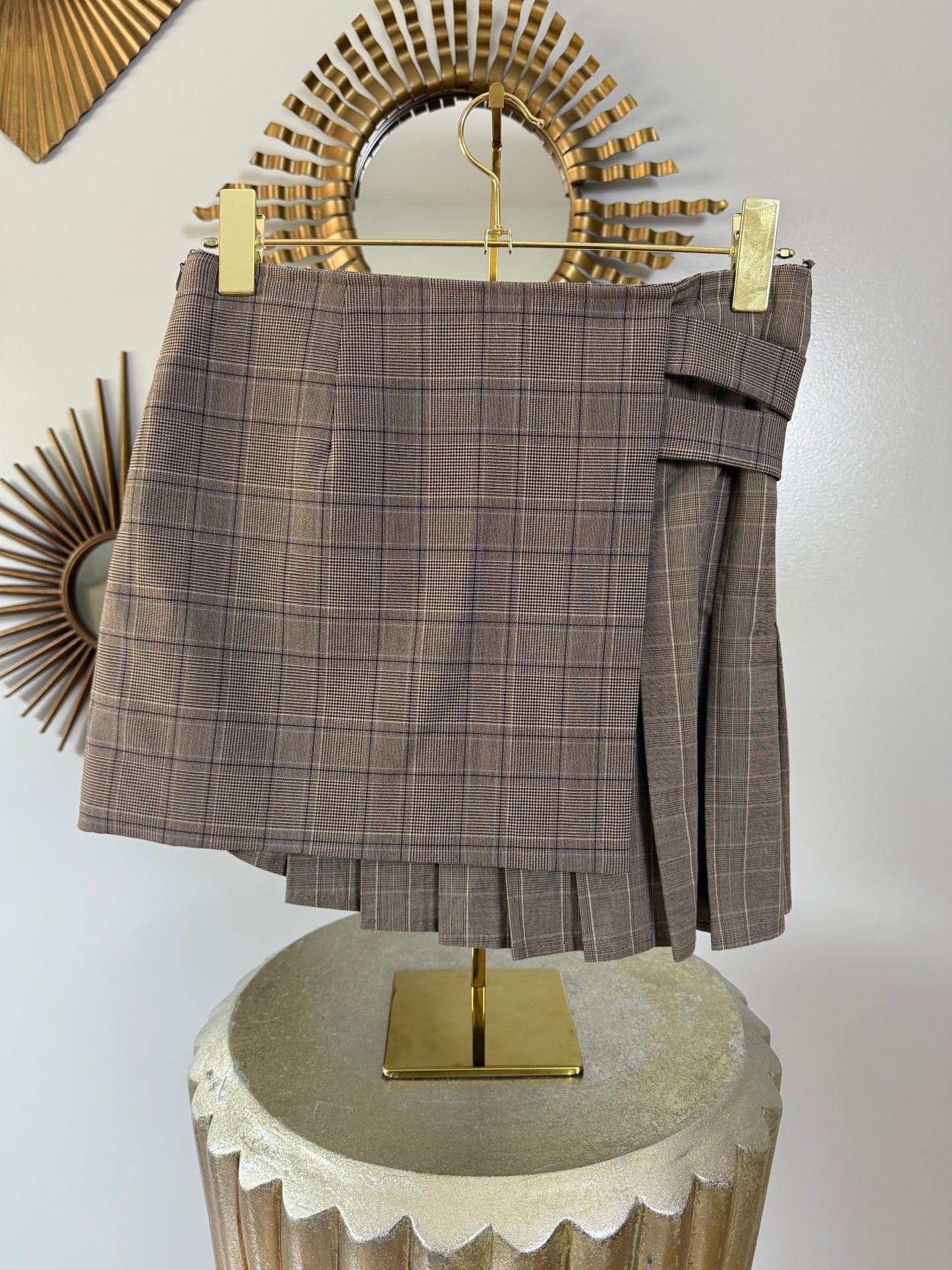 ZARA - Brown Plaid Skirt