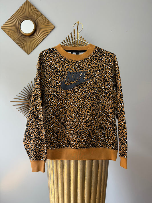 NIKE - Brown Leopard Print Sweatshirt