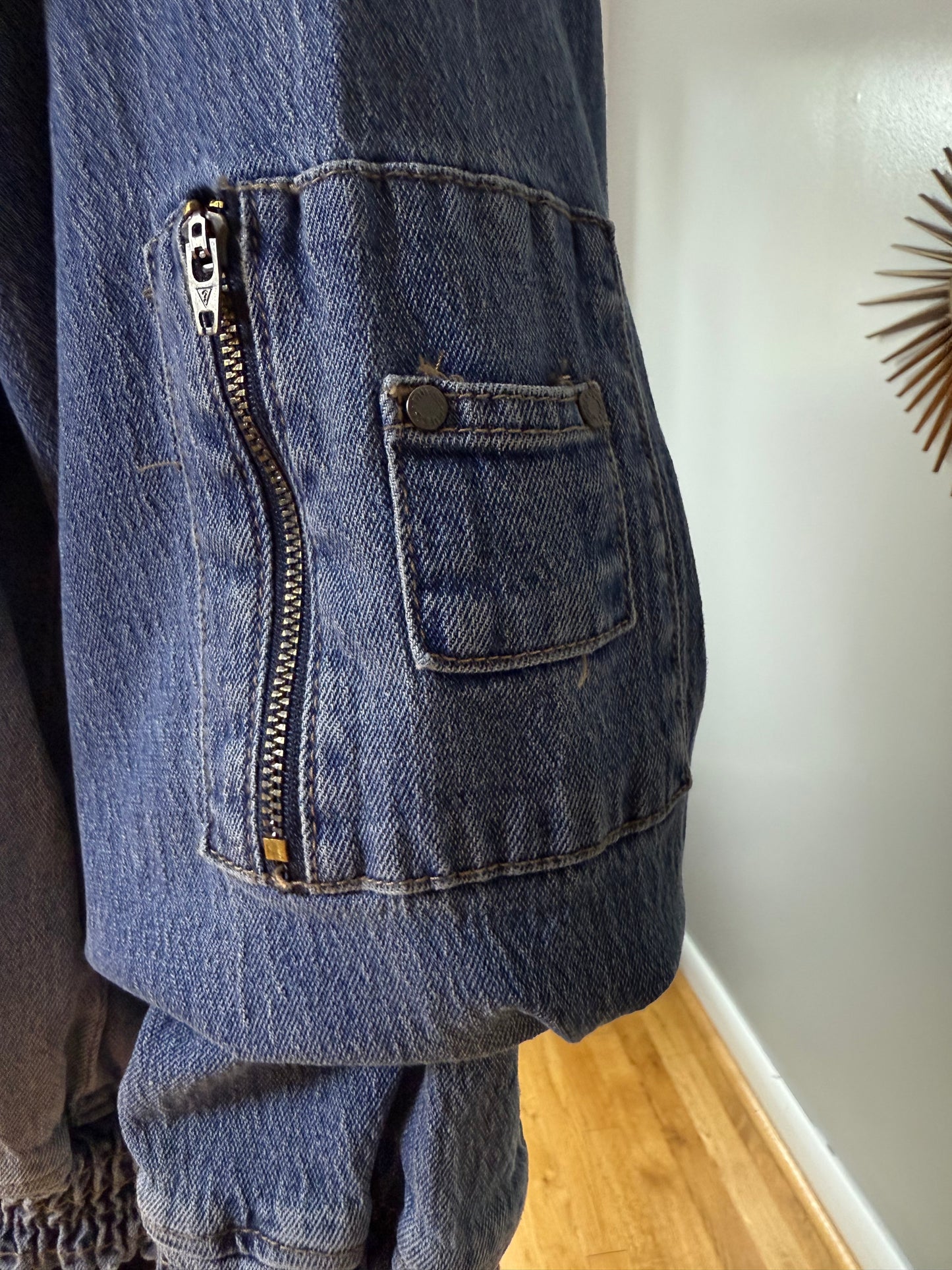 Guess - Blue Bomber Denim Jacket
