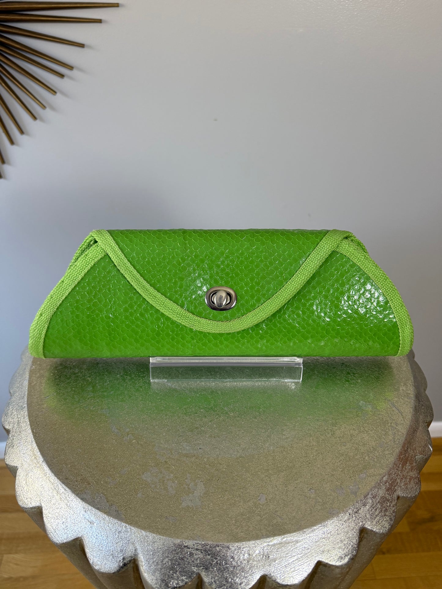 Green Envelope Clutch