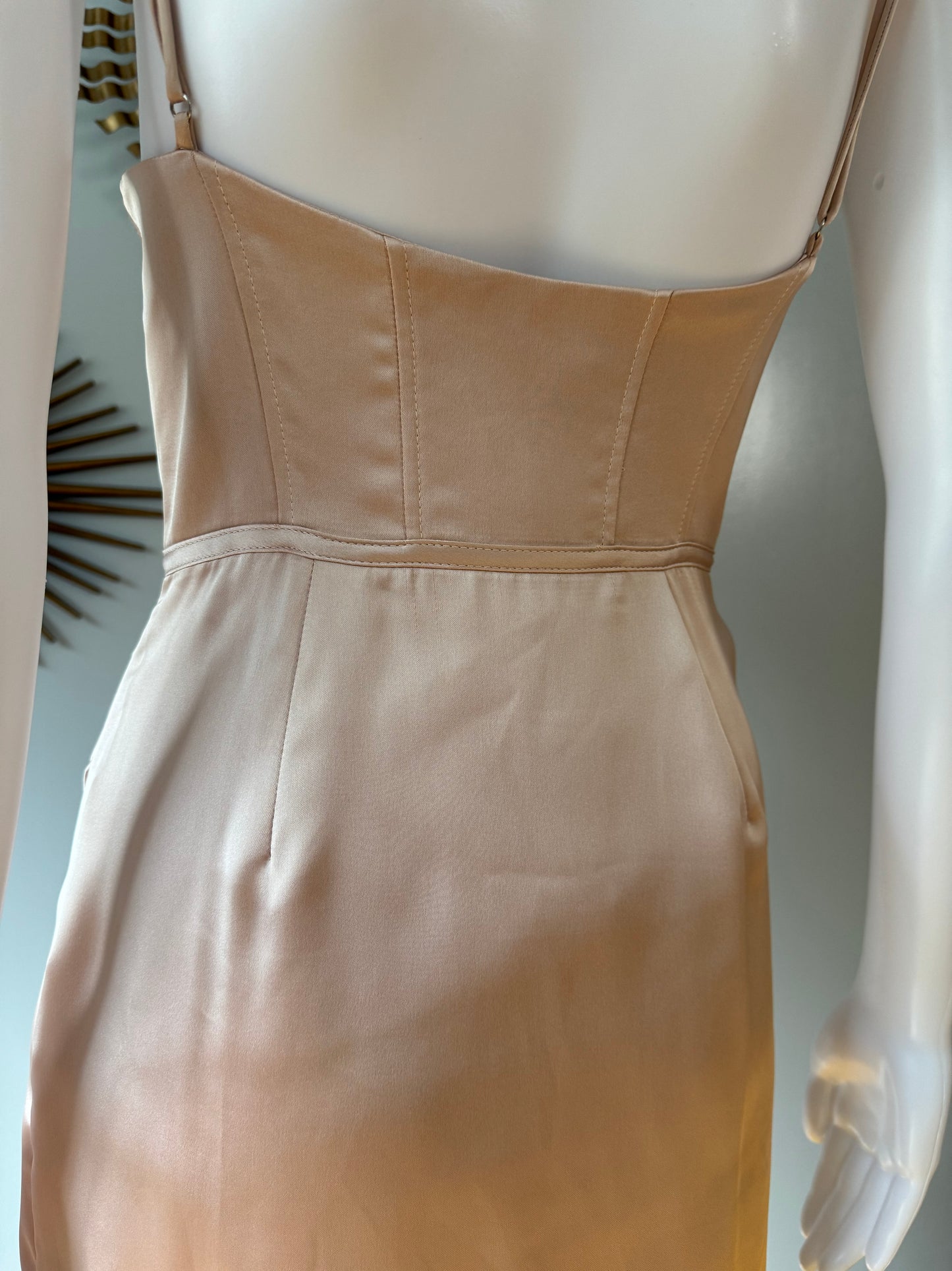 ZARA - Champagne Corset Top Mini Dress