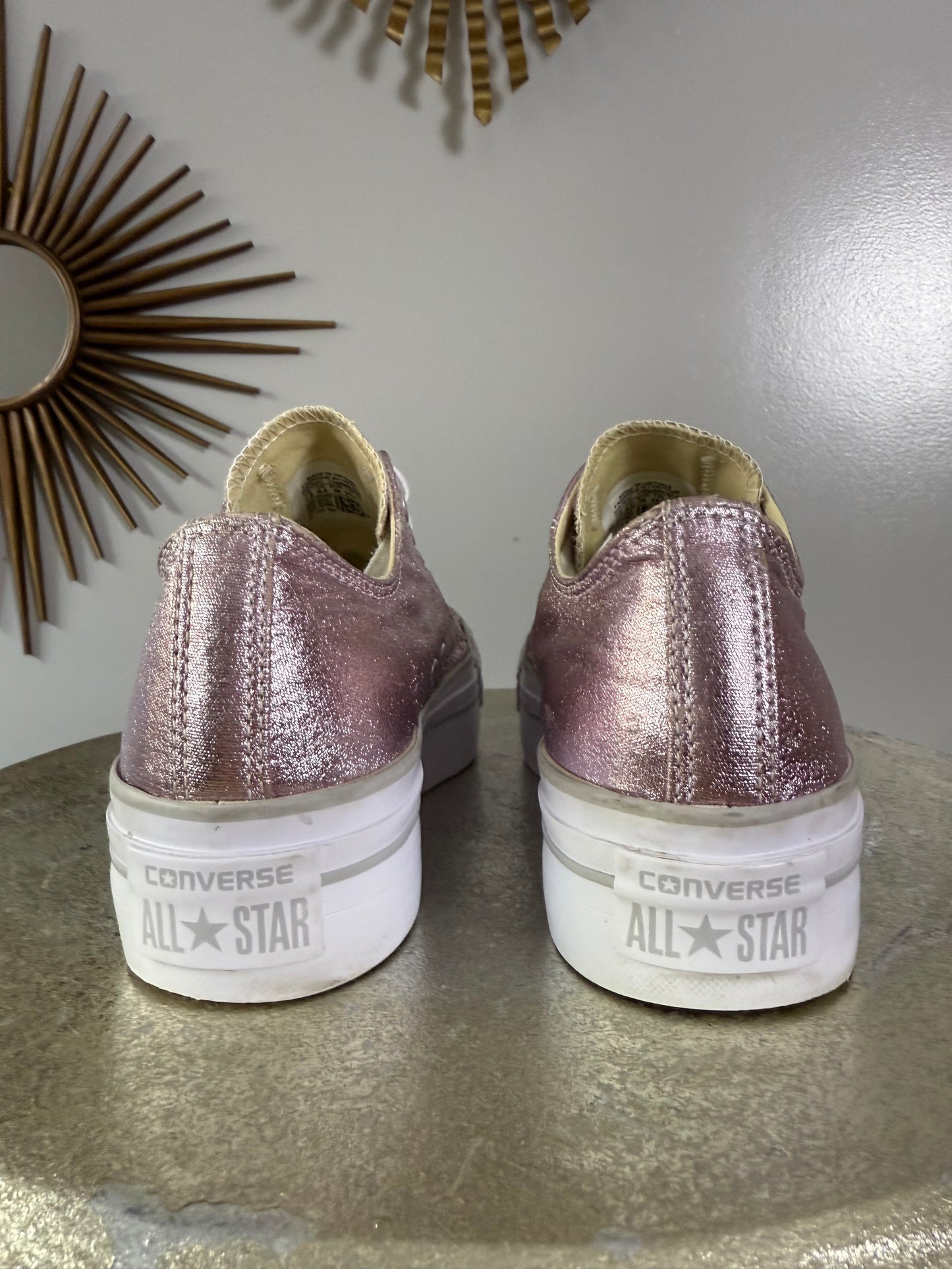 Converse - Pink Metallic All Stars Sneakers