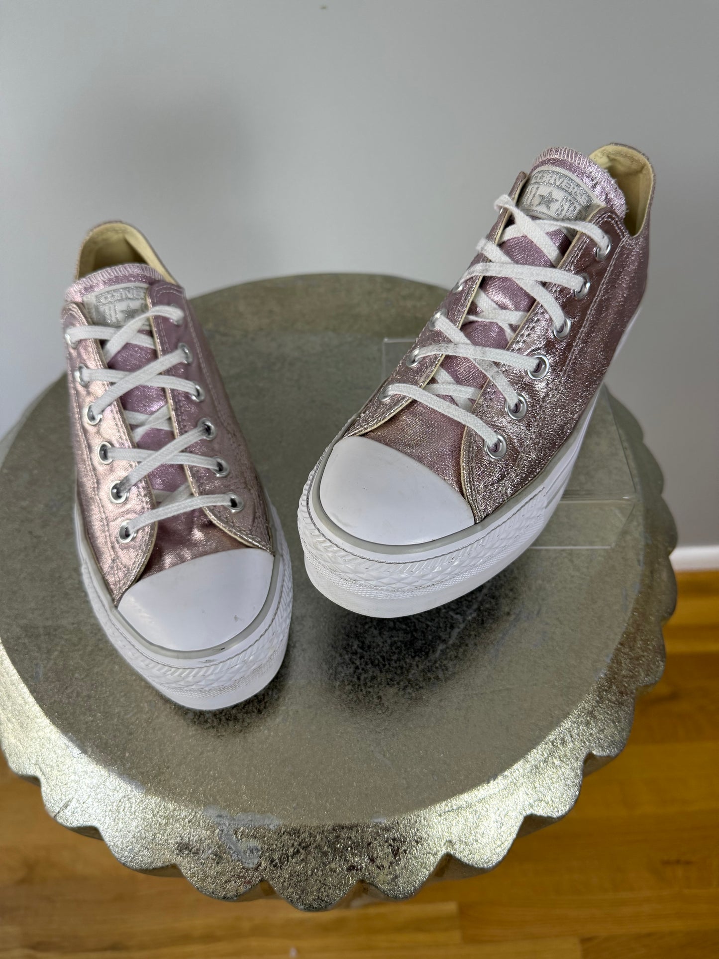 Converse - Pink Metallic All Stars Sneakers