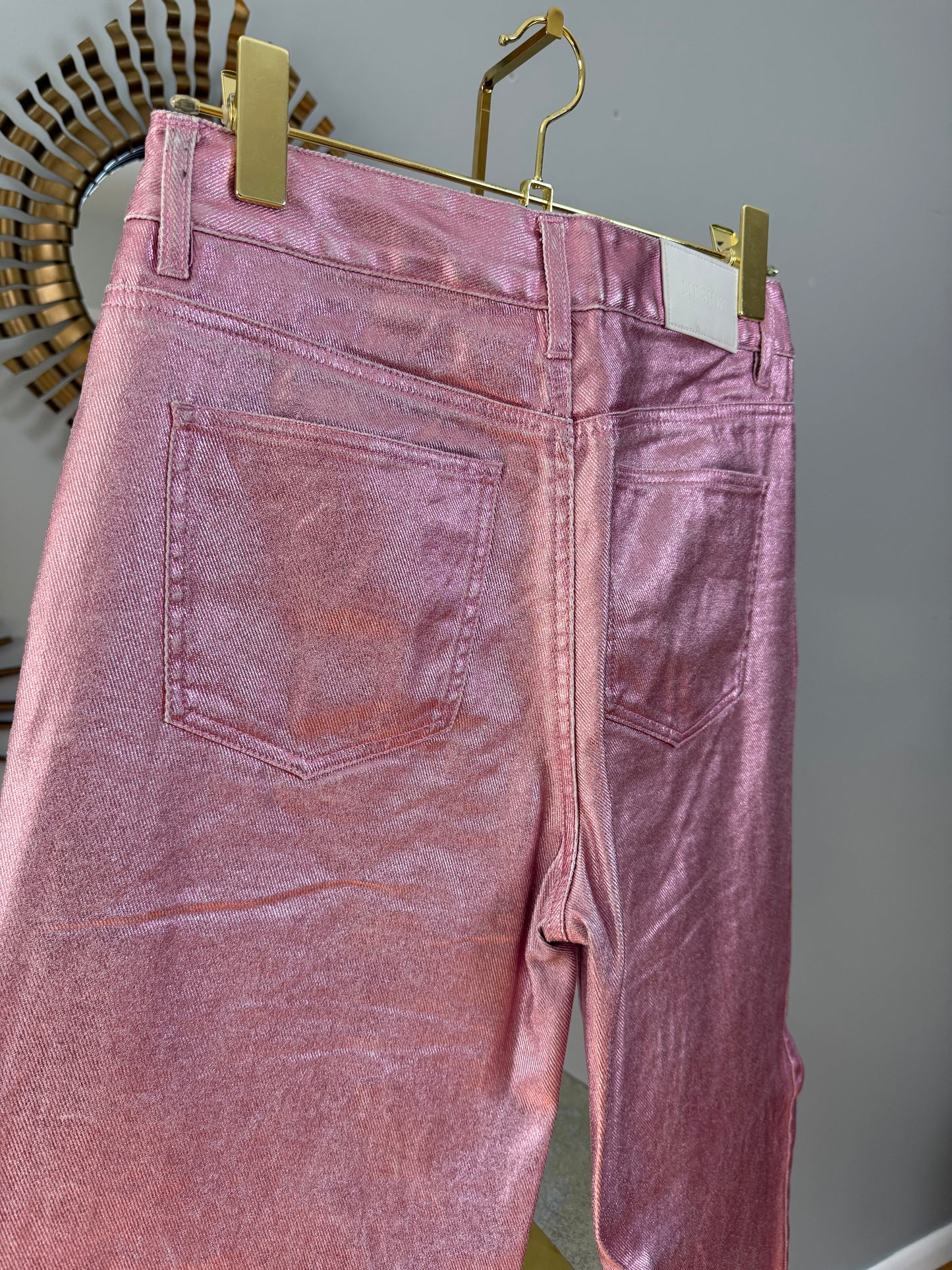Meshki - Pink Metallic Pants