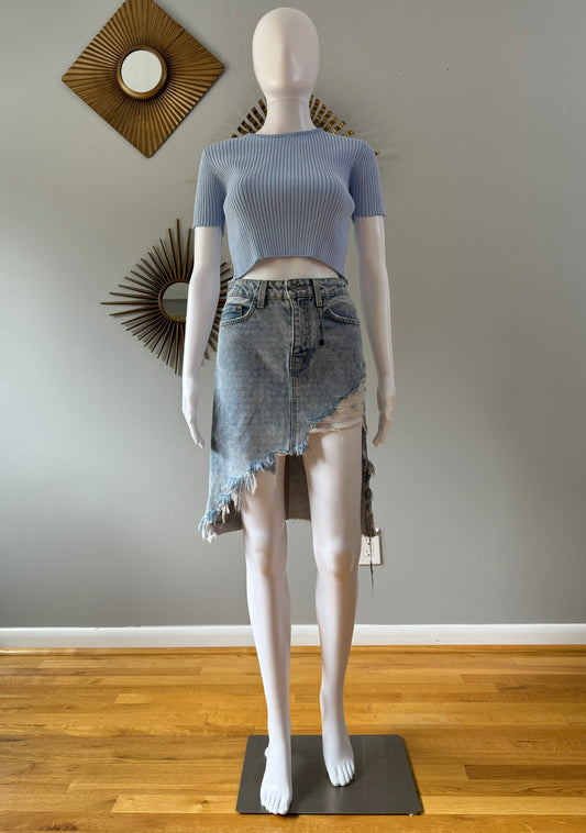 Carmar - Blue Iras High Cutout Denim Skirt