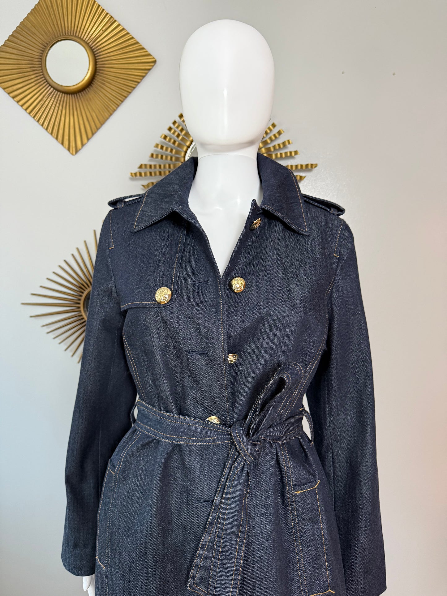 Talbots - Blue Denim Trench Coat