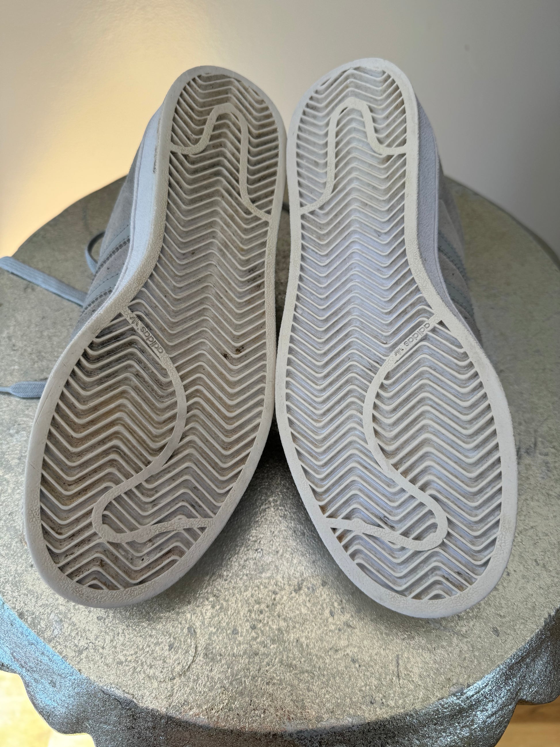 Adidas - Grey Suede Superstar Sneakers-Chic Couture Closet ATL