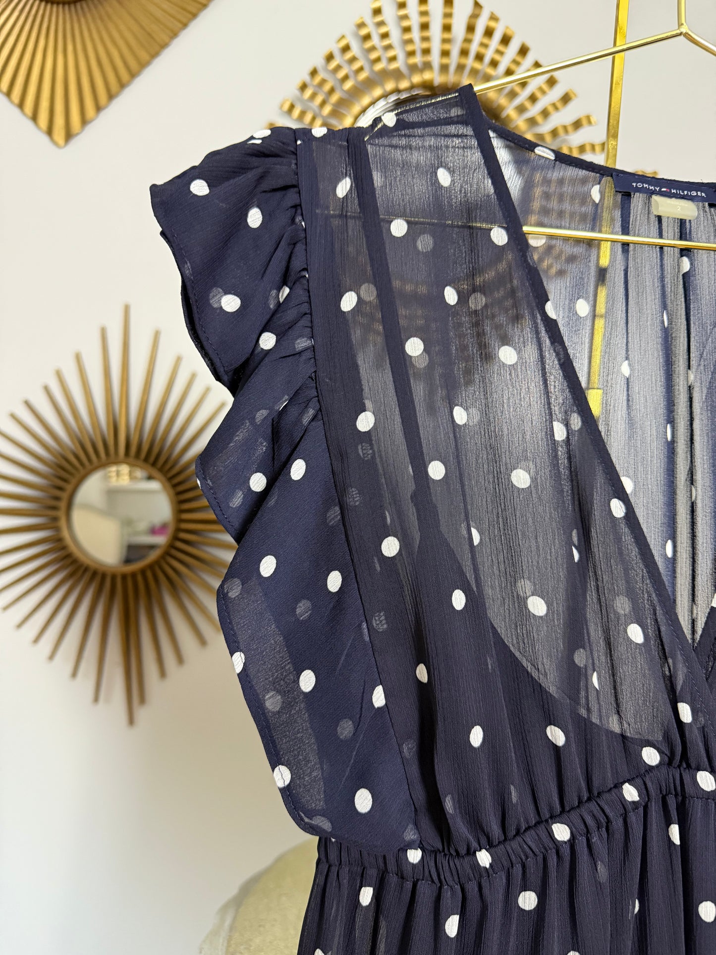 Tommy Hilfiger - Blue Polkadot Maxi Dress