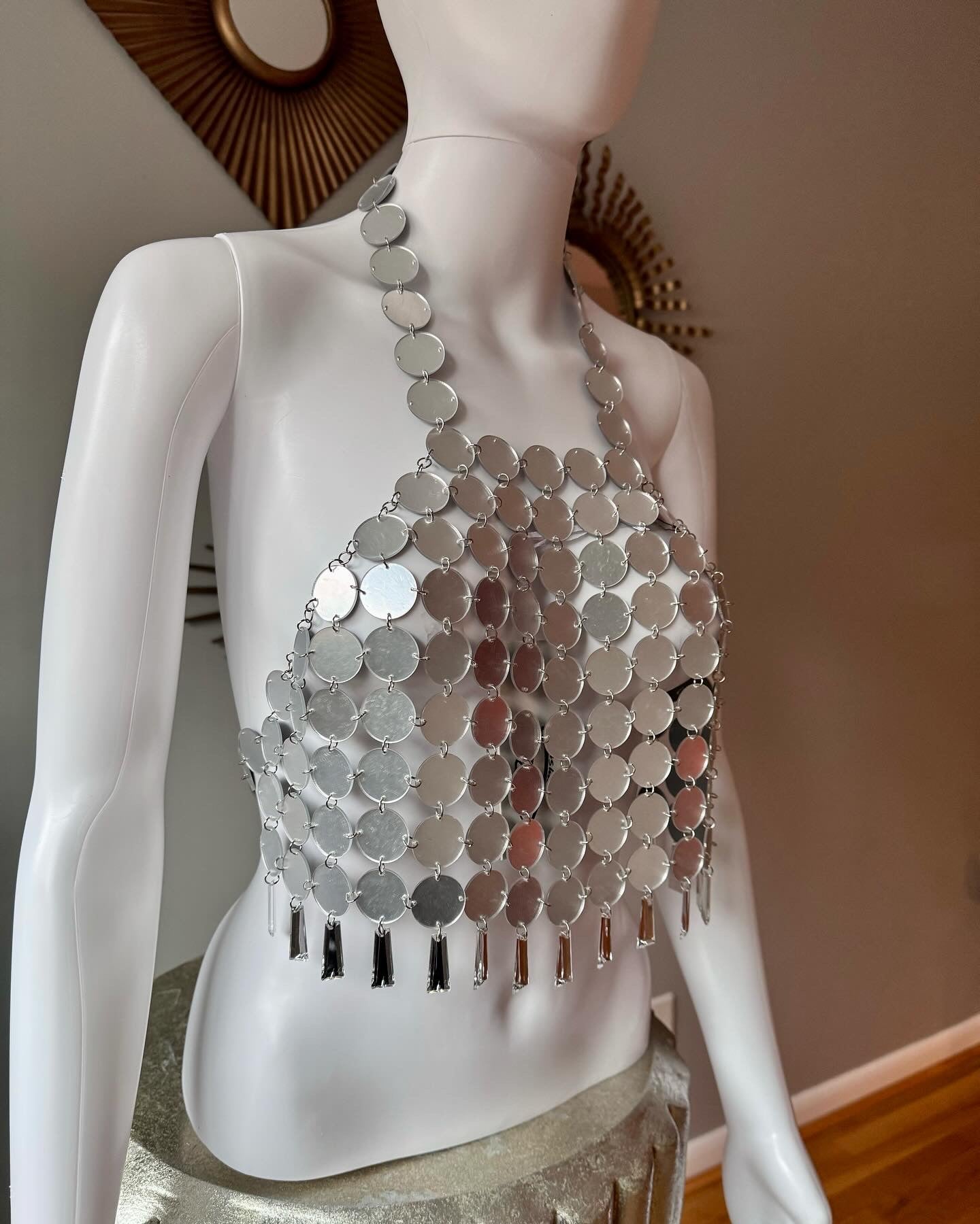Showpo - Visions Silver Sequin Top