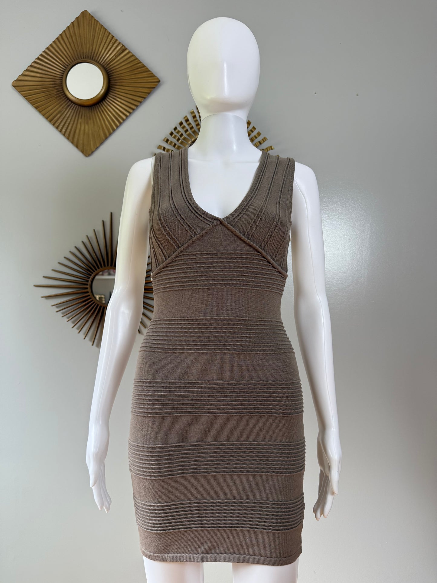 Arden B - Gray Bandage Mini Dress