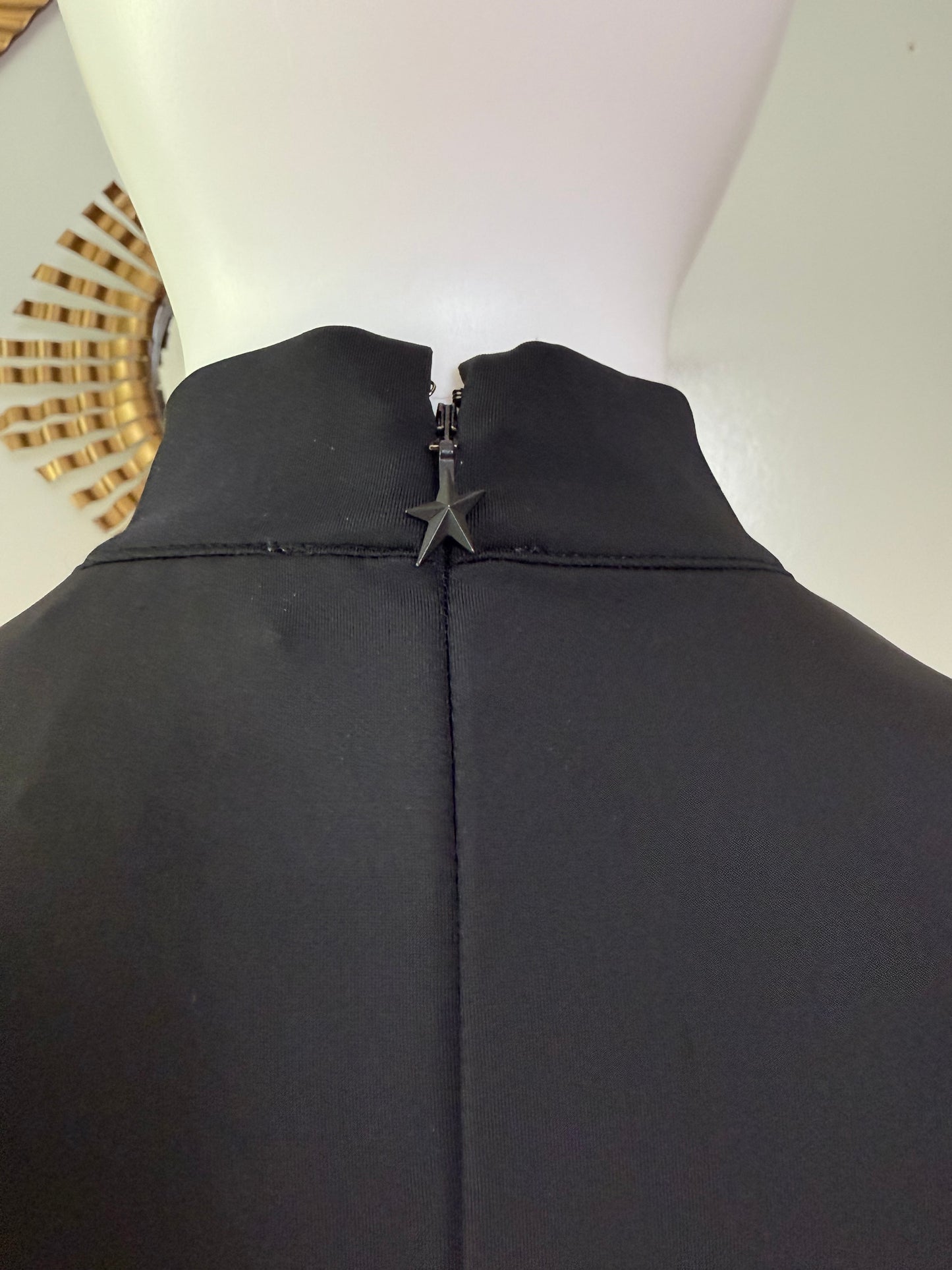 Mugler x H&M - Black Mesh Paneled Stirrup Bodysuit/Leggins Set