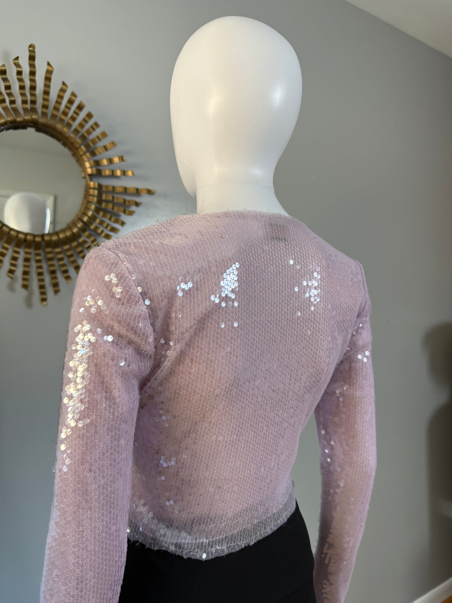 Oh Polly - Lilac Tie Front Crop Top