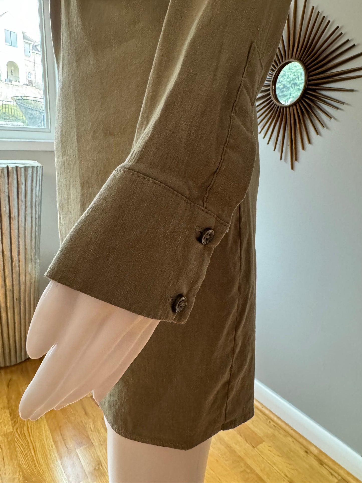 ZARA - Green Deep V Mini Dress