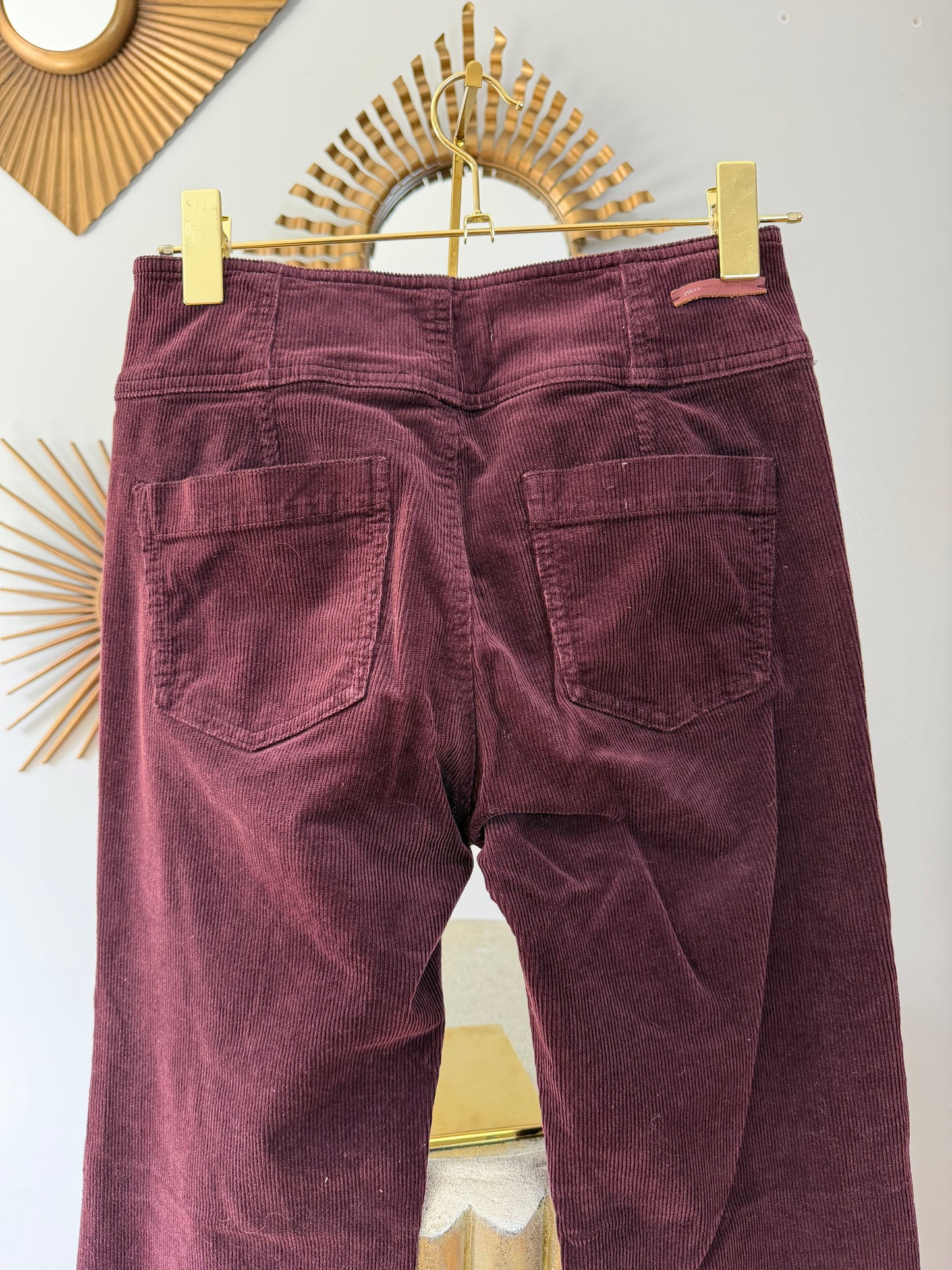 Anthropology- Wine Corduroy Pants