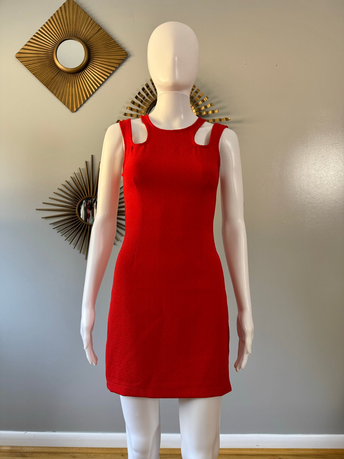 MINKPINK - Red Cutout Fitted Mini Dress