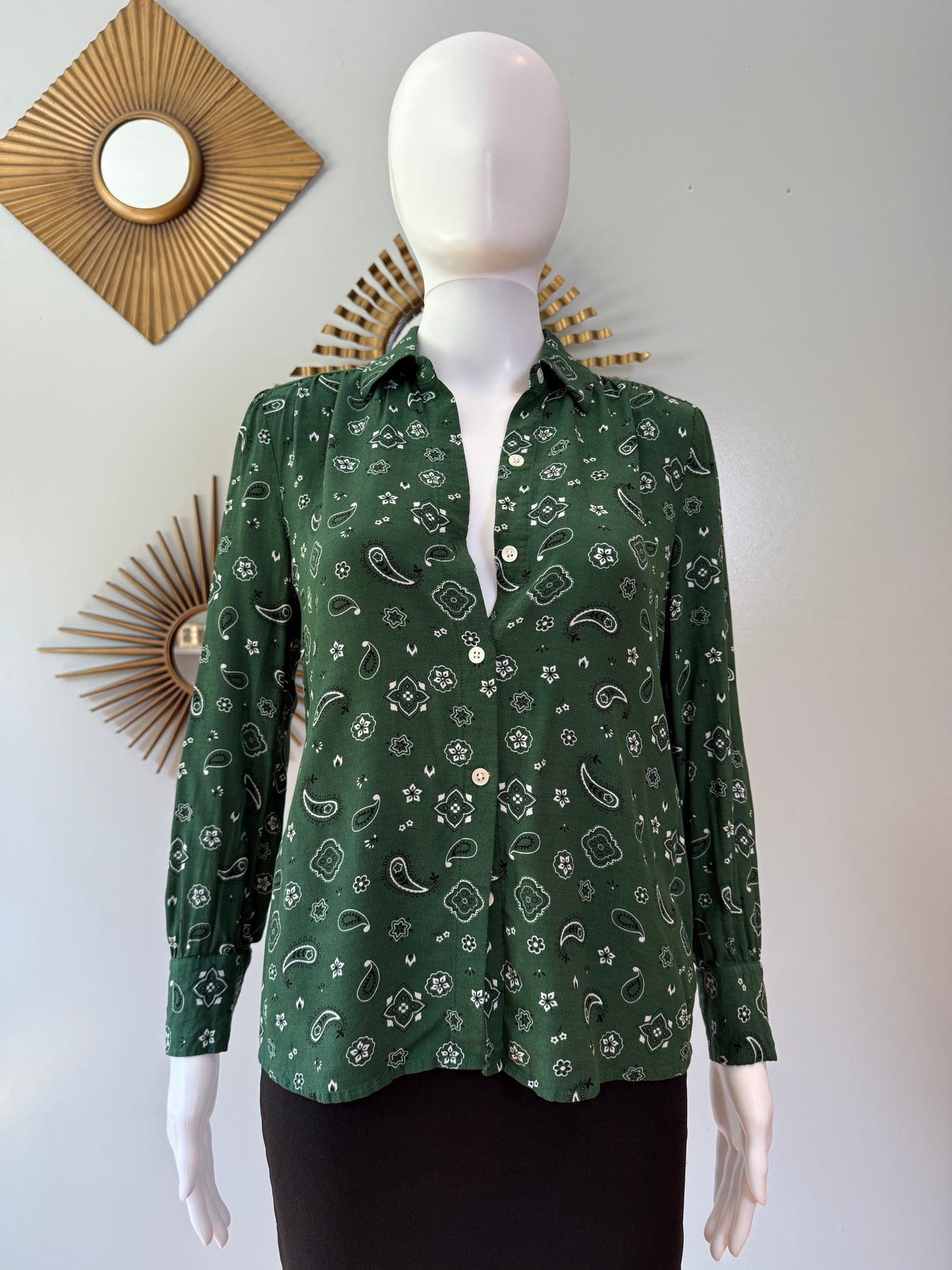 Rails - Green Jesabel Bandana Shirt