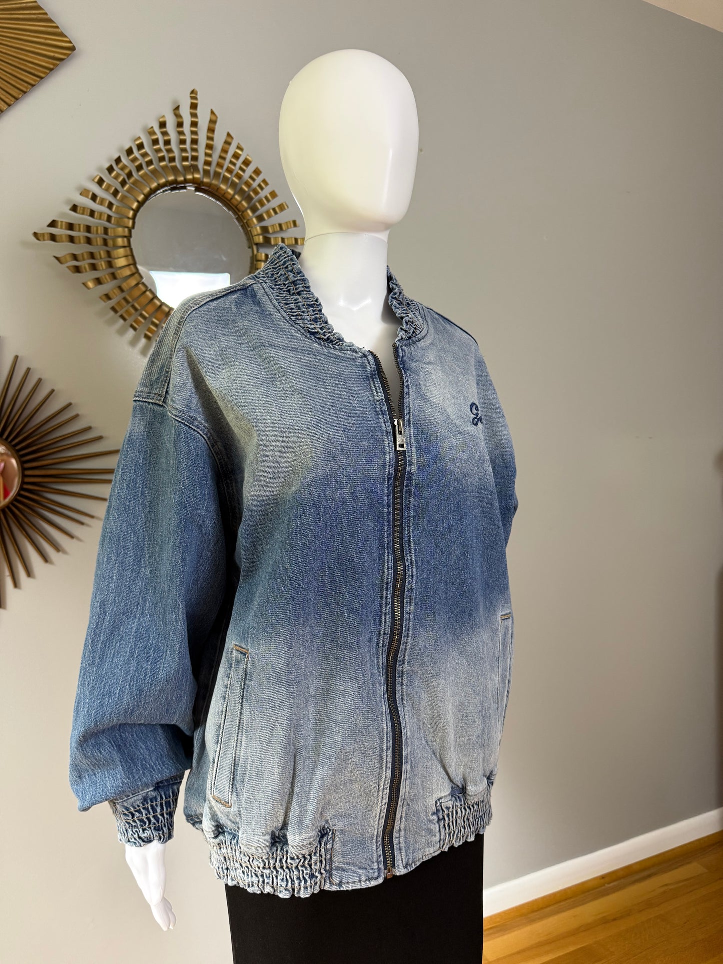 Guess - Blue Bomber Denim Jacket