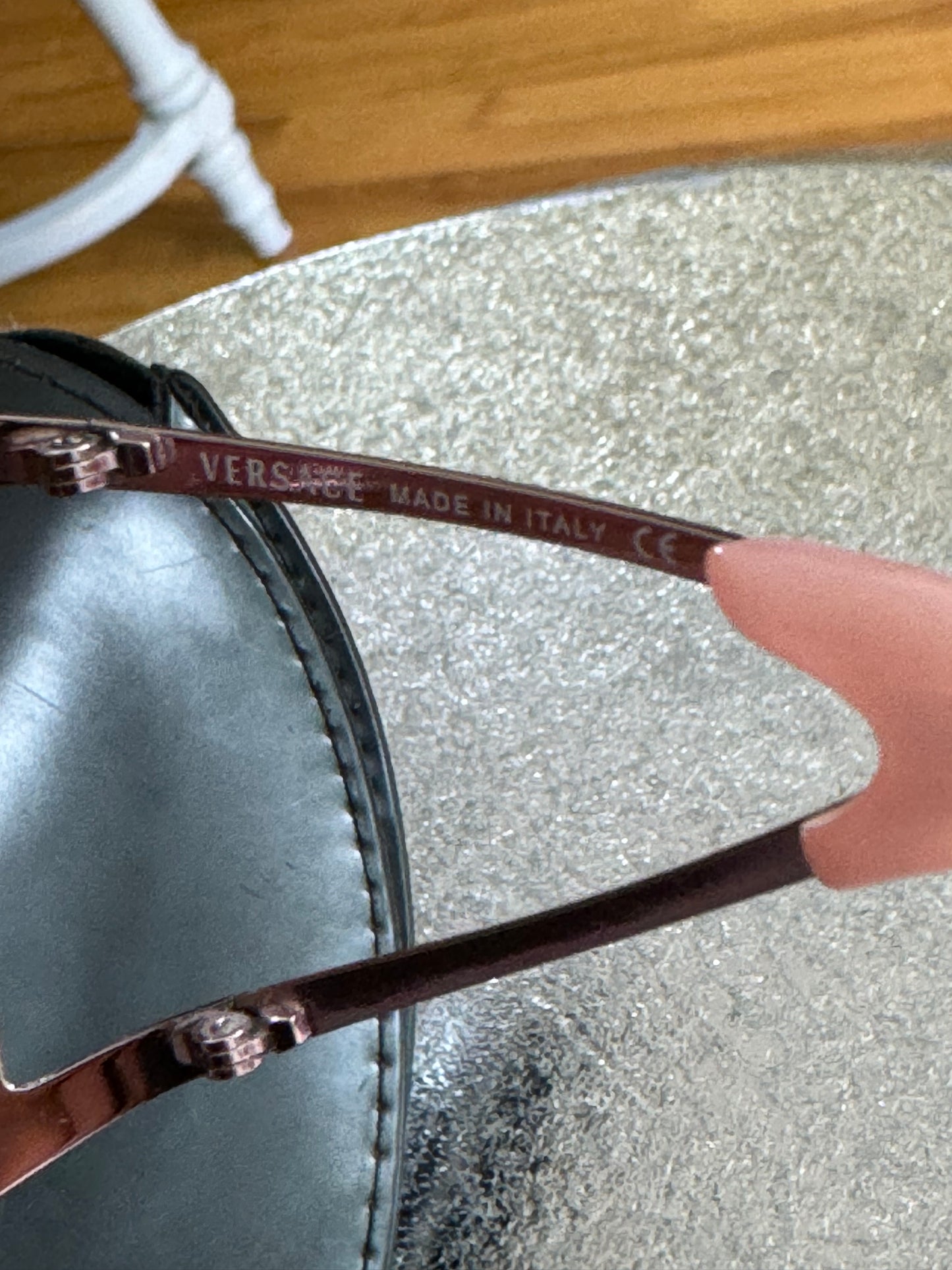 VERSACE - Pink Vintage Shield Sunglasses