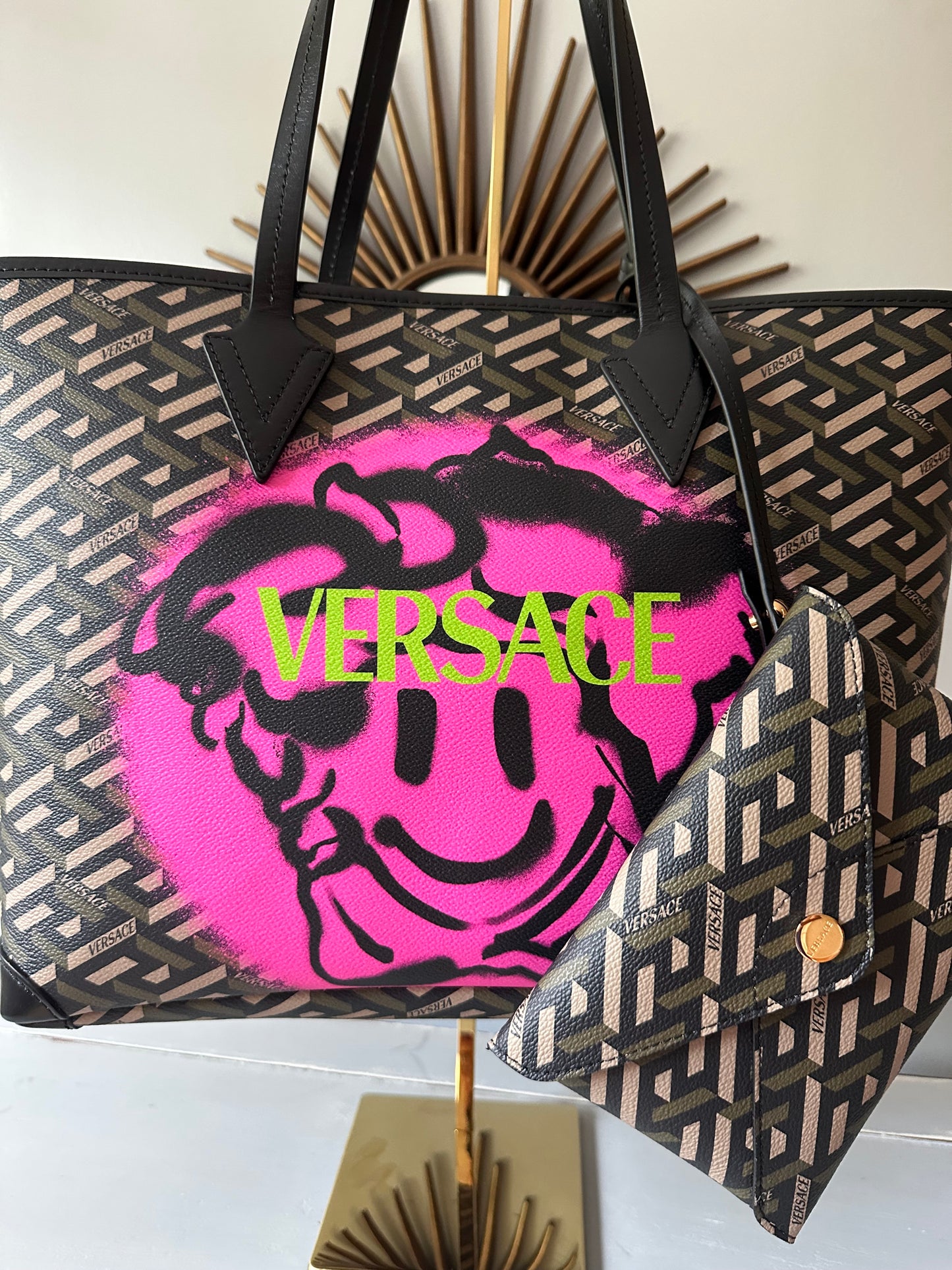 Versace - Medusa sonriente Bolsa de tela