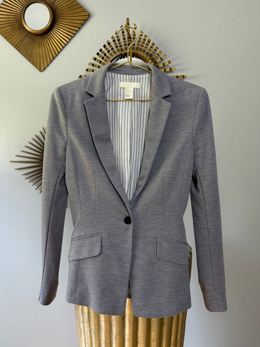 H&M - Grey Fitted Blazer