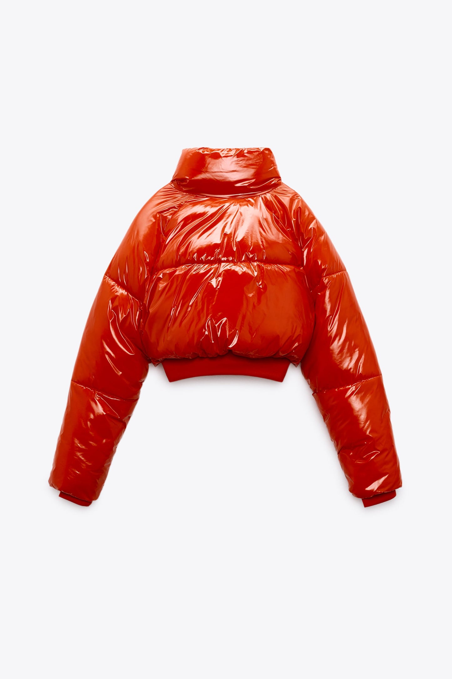 ZARA - Red Crop Puffer Jacket