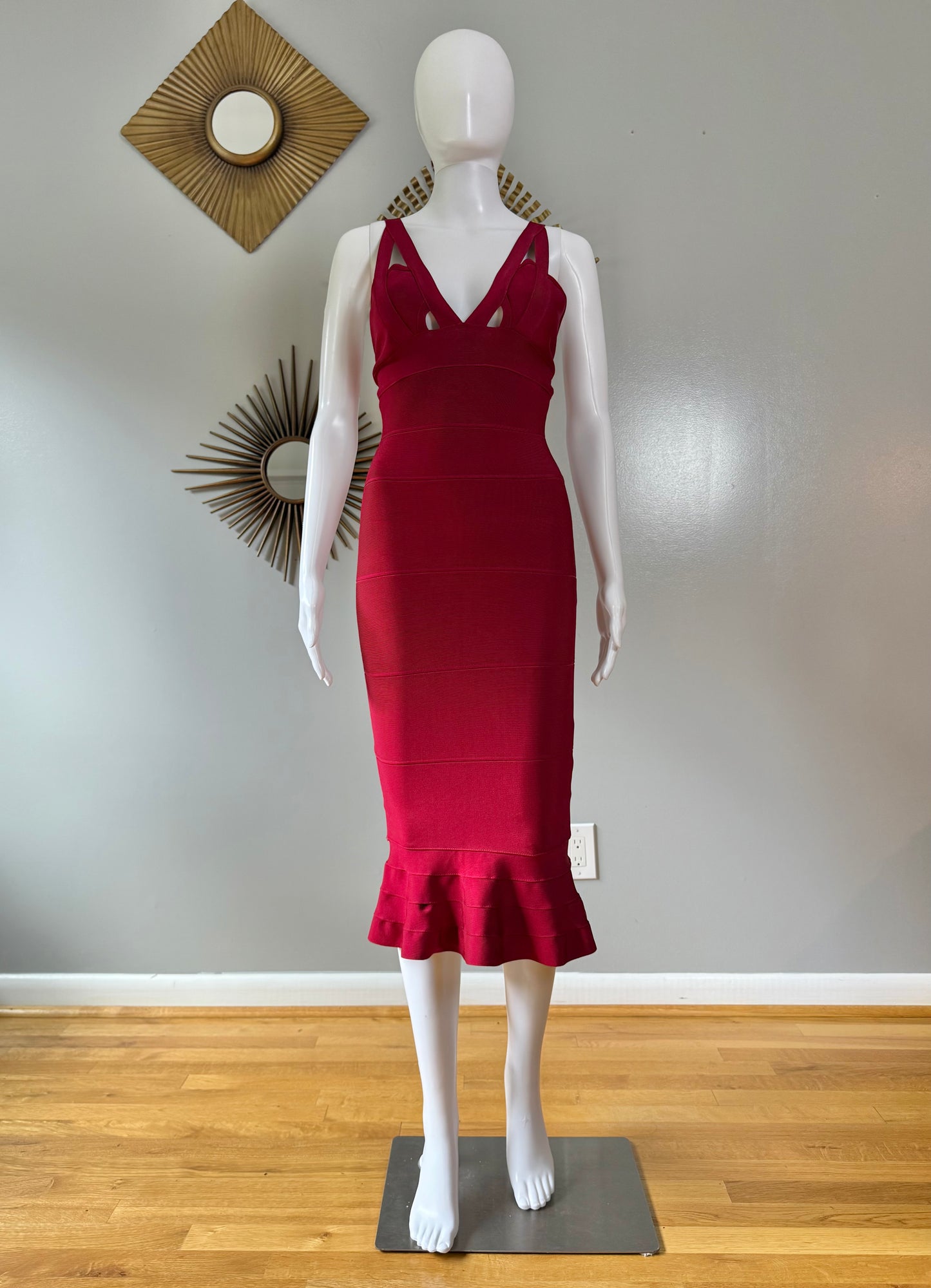 Red Bandage Mermaid Dress