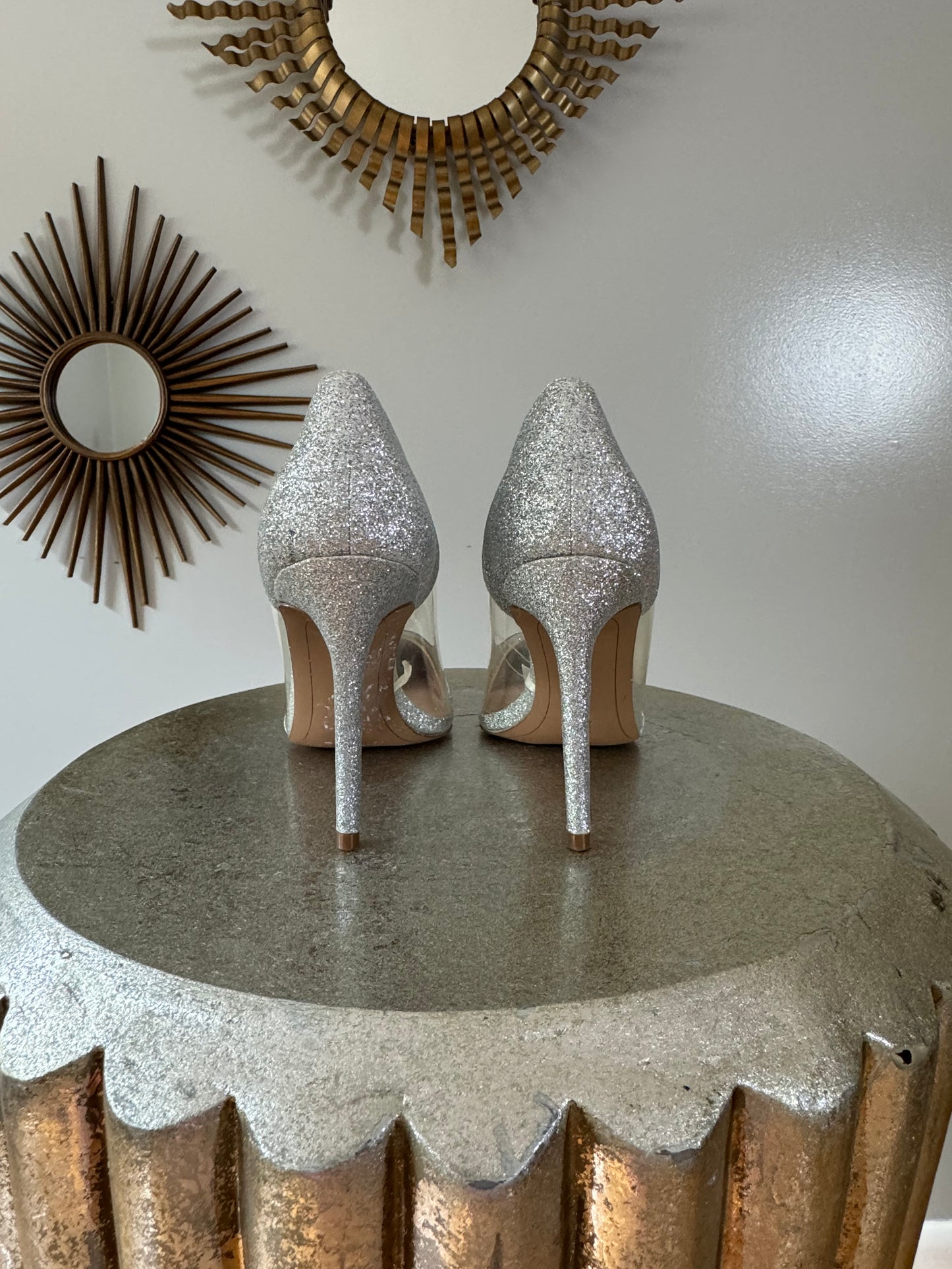 BCBGENERATION- Silver Glitter Lania Pumps