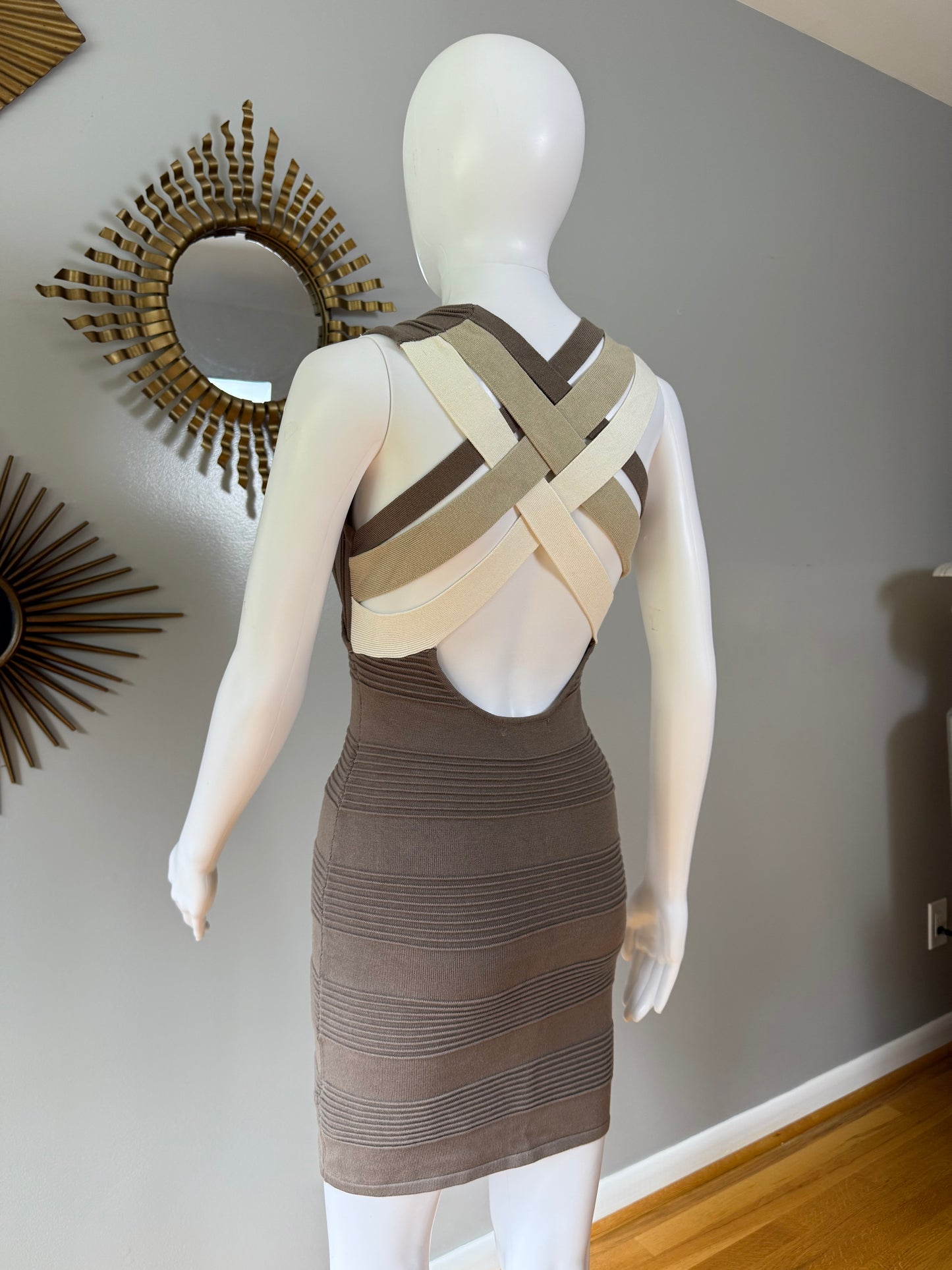 Arden B - Gray Bandage Mini Dress