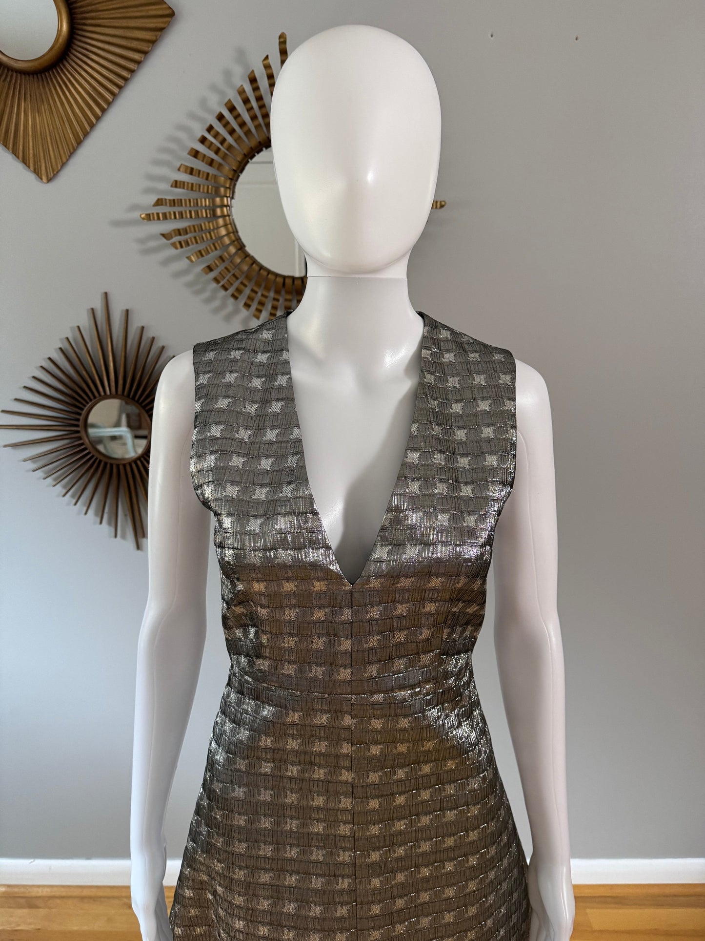 Alice + Olivia - Minivestido metálico Clara