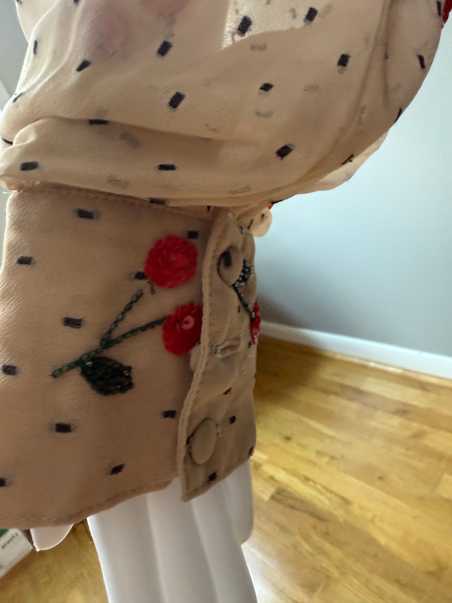 NBD - Cream Cherry Pie Ruffled Blouse