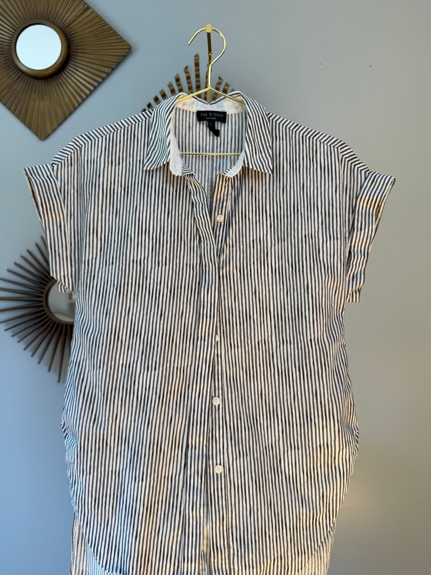 Rag & Bone - Striped Ara Back Tie Shirt