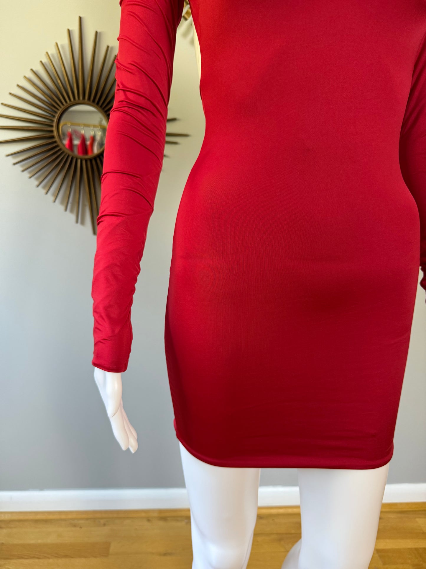 Oh Polly - Red Demelza Heart Mini Dress