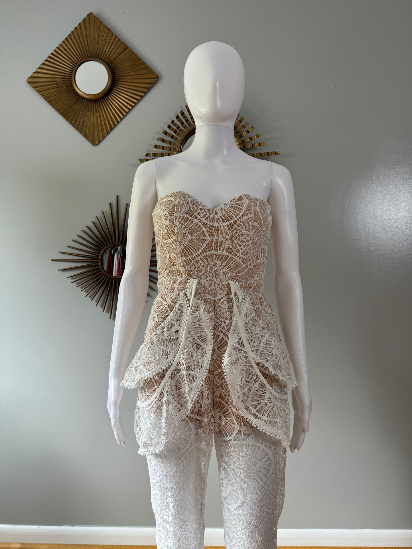 Seven Wonders - White Daisy Lace Jumpsuit