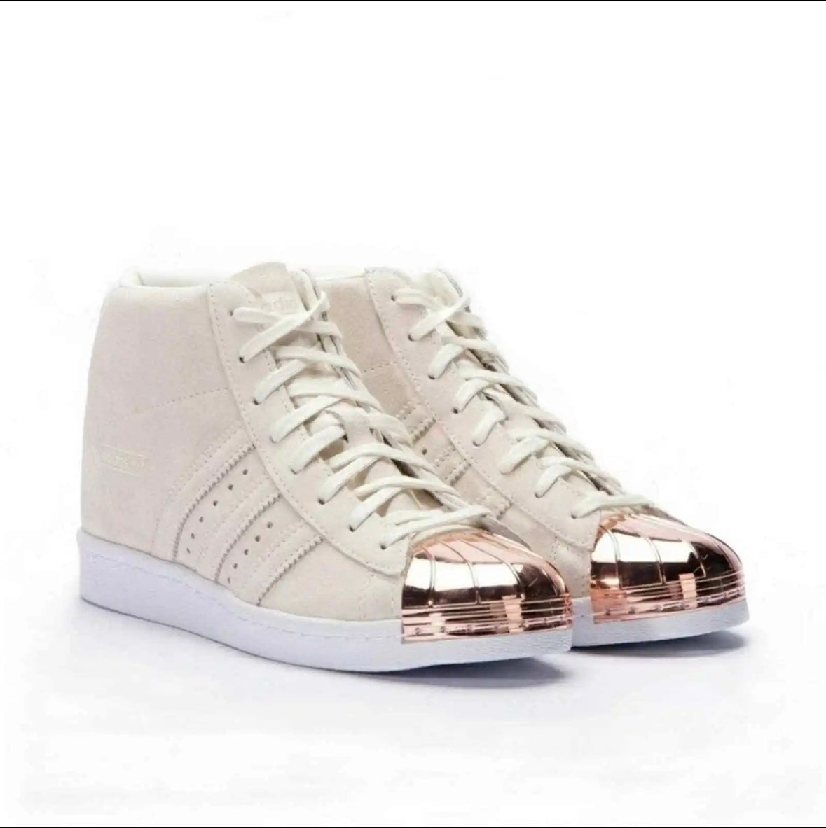 Adidas - Superstar 80’s Rose Gold Metal Toe Cap Sneakers-Chic Couture Closet ATL