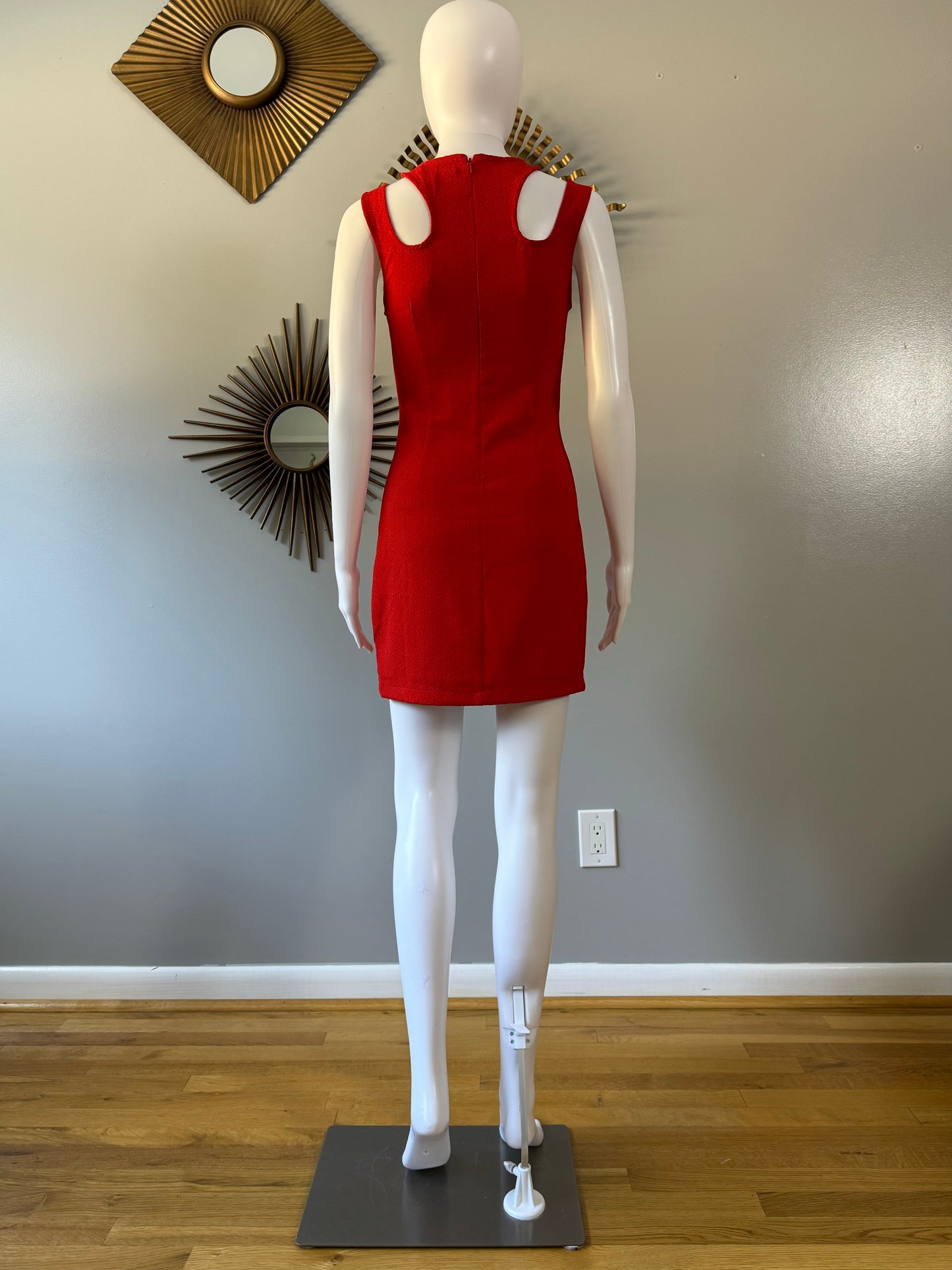 MINKPINK - Red Cutout Fitted Mini Dress