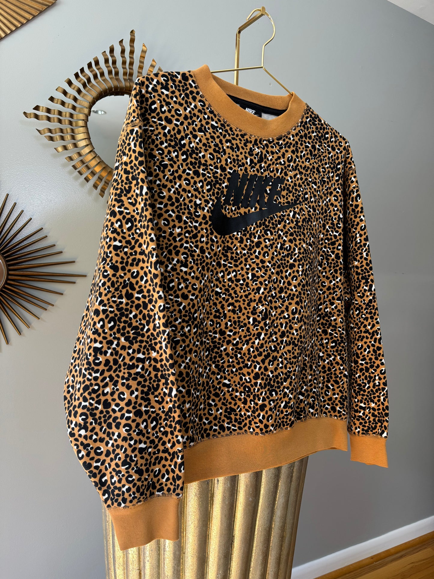 NIKE - Brown Leopard Print Sweatshirt