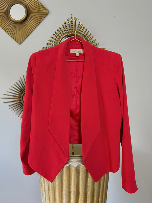 Philosophy - Red Open Front Blazer