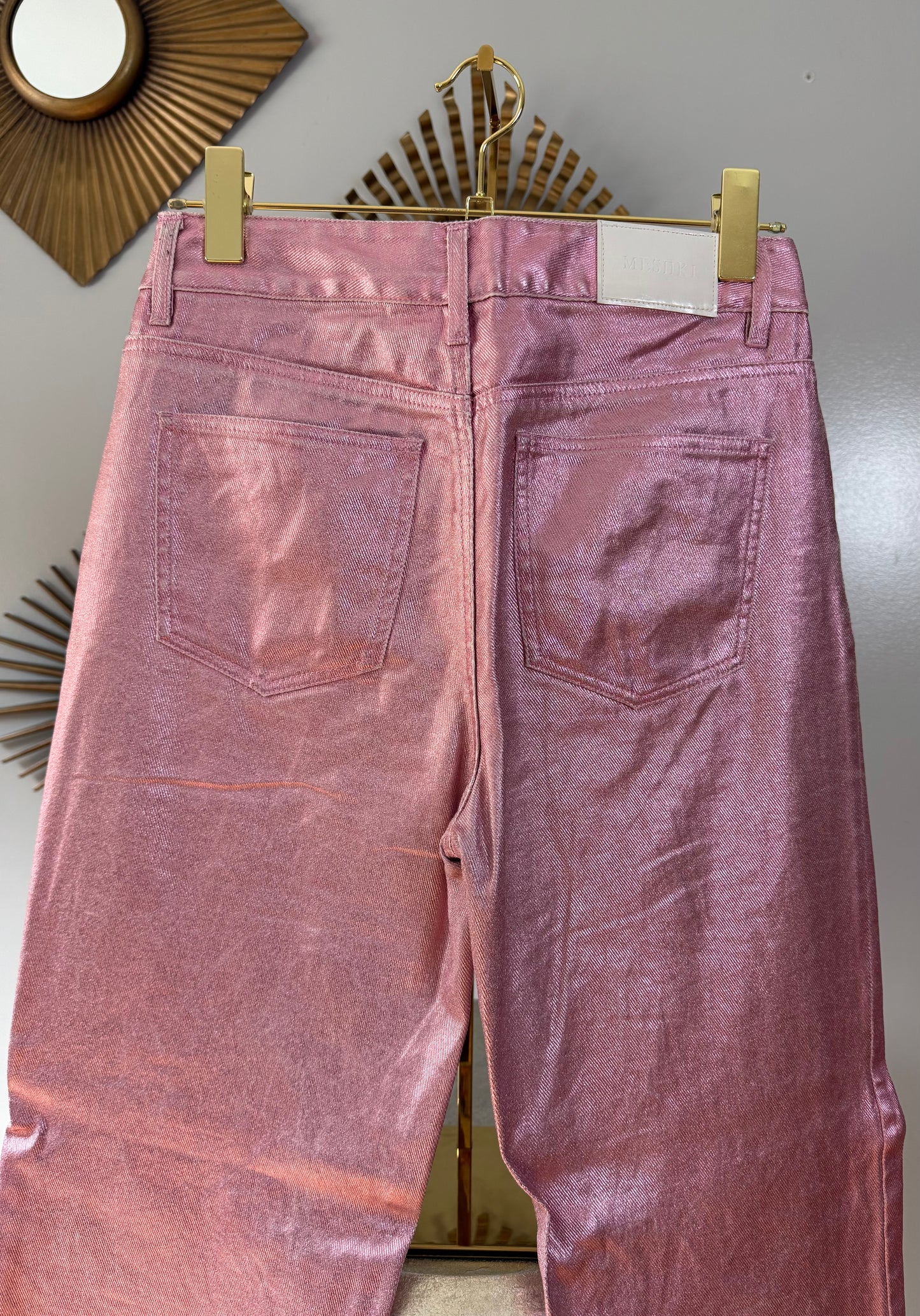 Meshki - Pink Metallic Pants