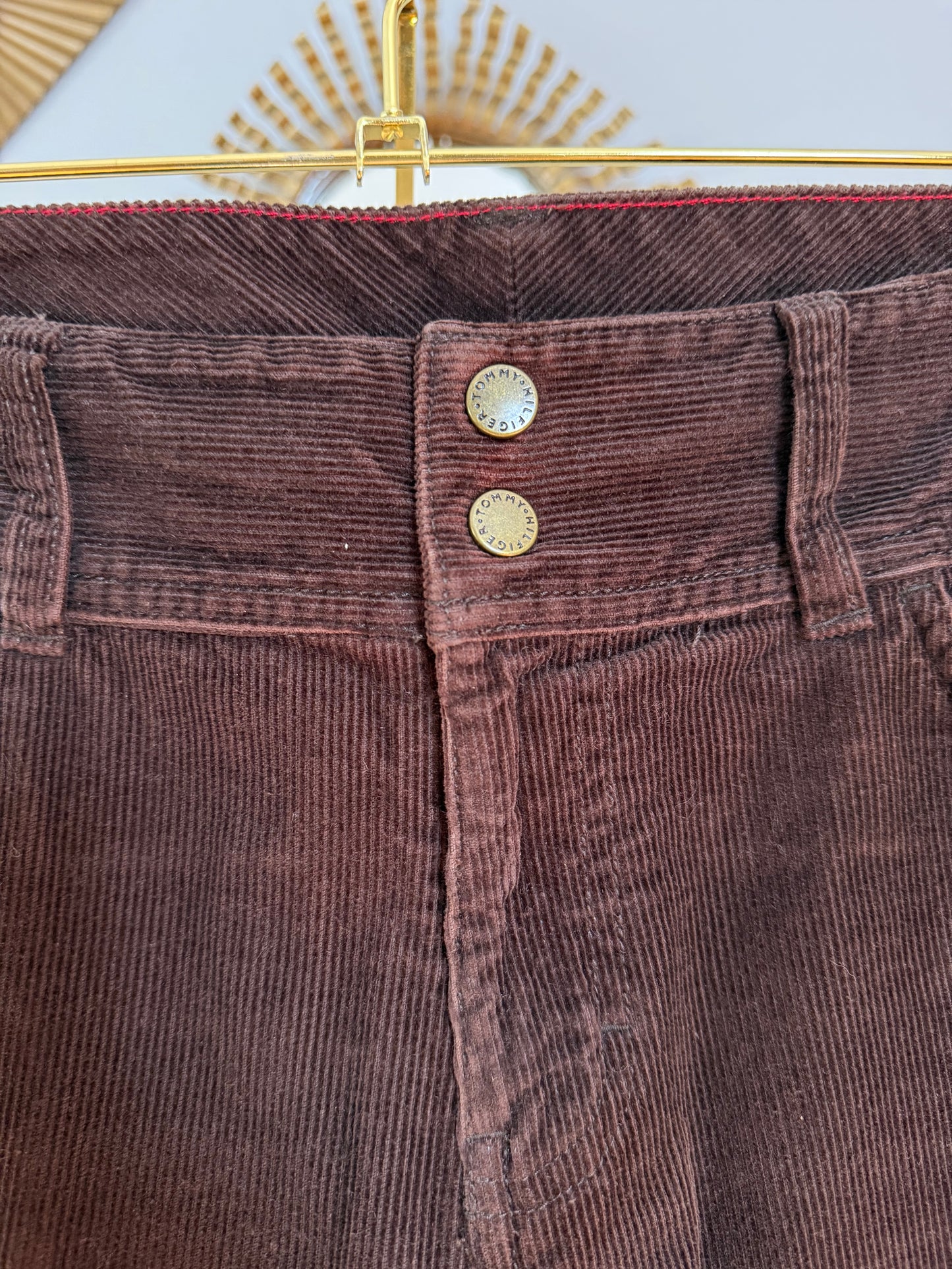 Tommy Hilfiger - Brown Corduroy Straight Leg Pants