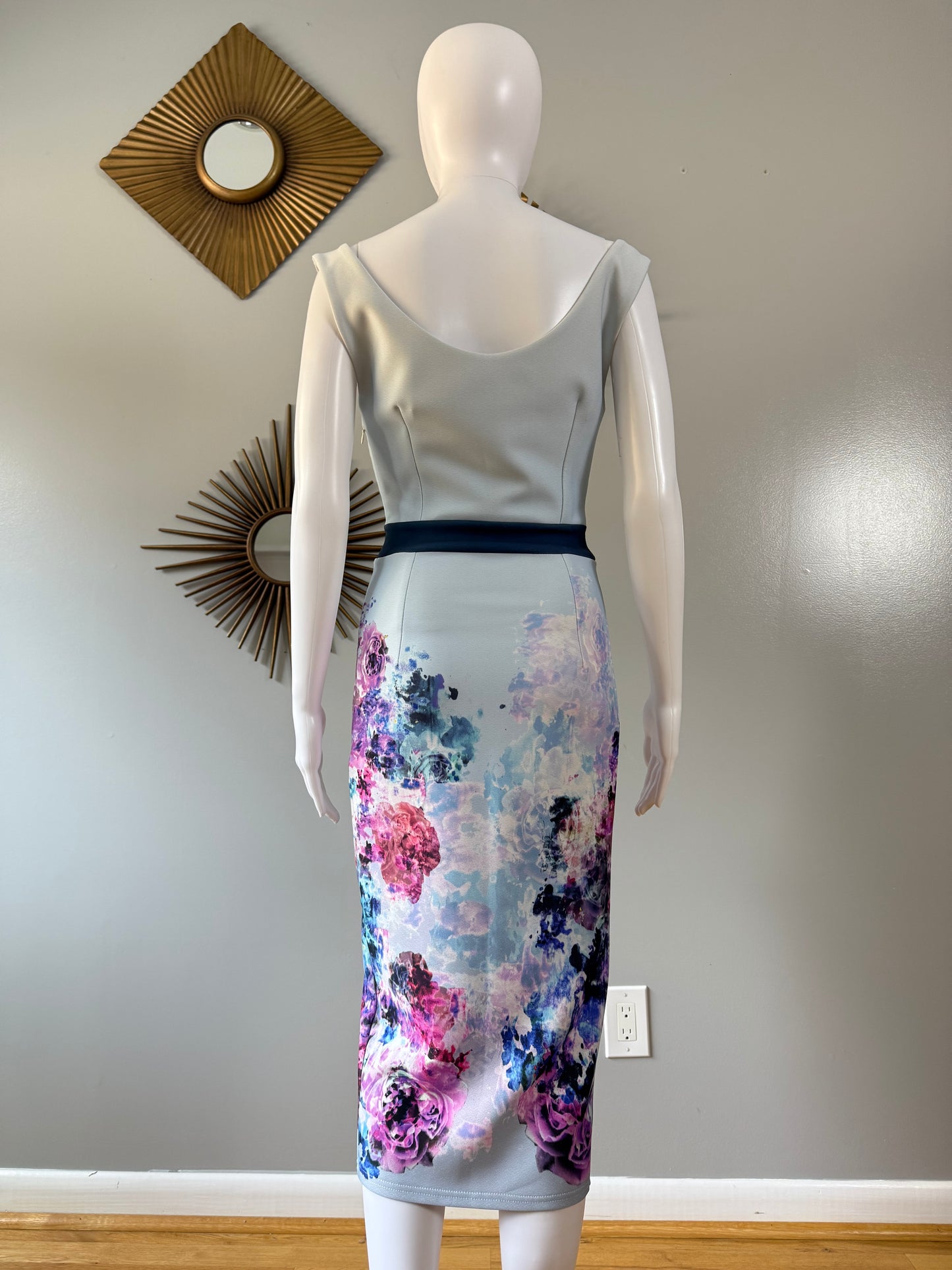 True Violet - Blue Floral Midi Dress