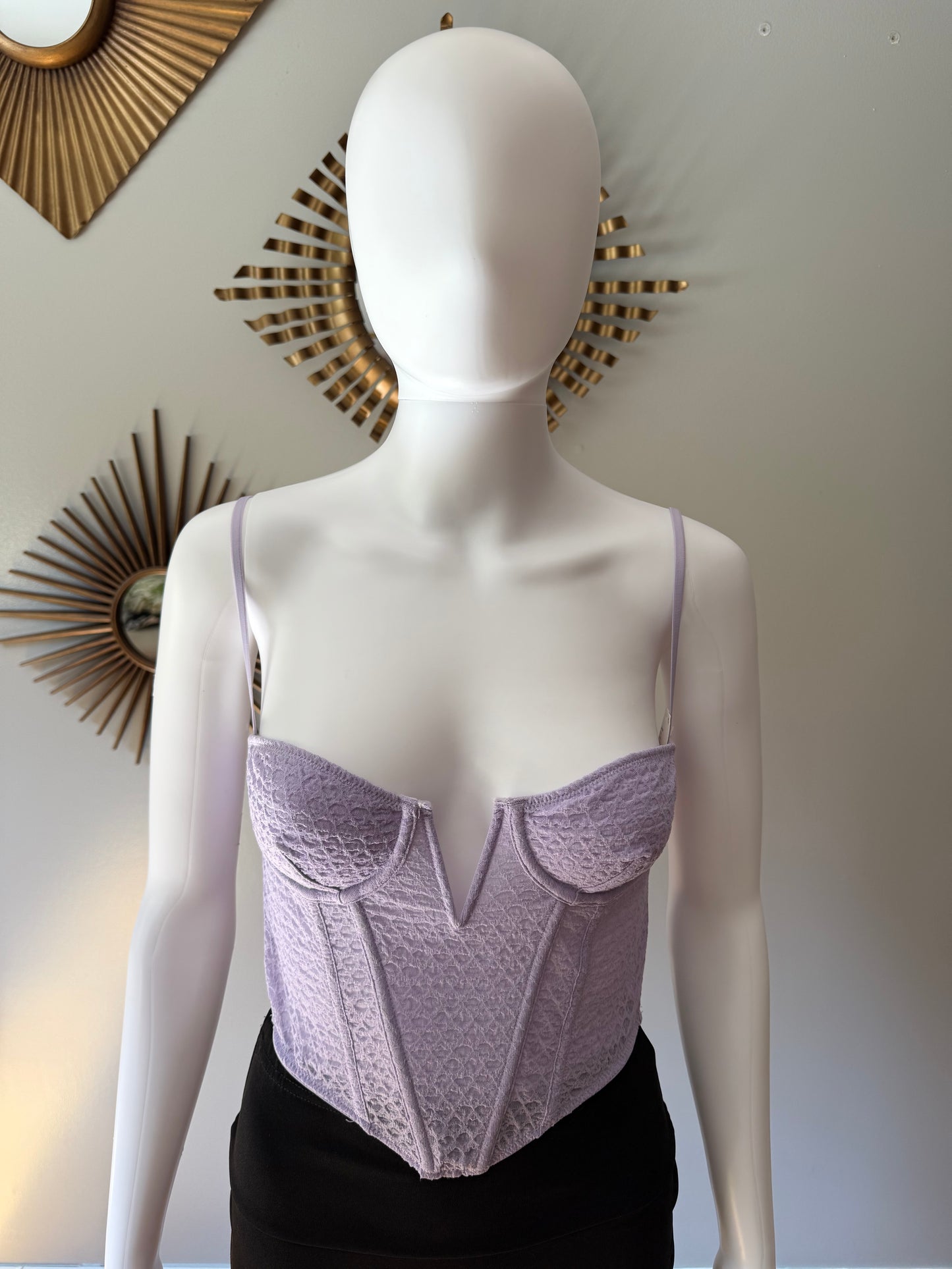 Urban Outfitters - Lilac Lace Corset Top