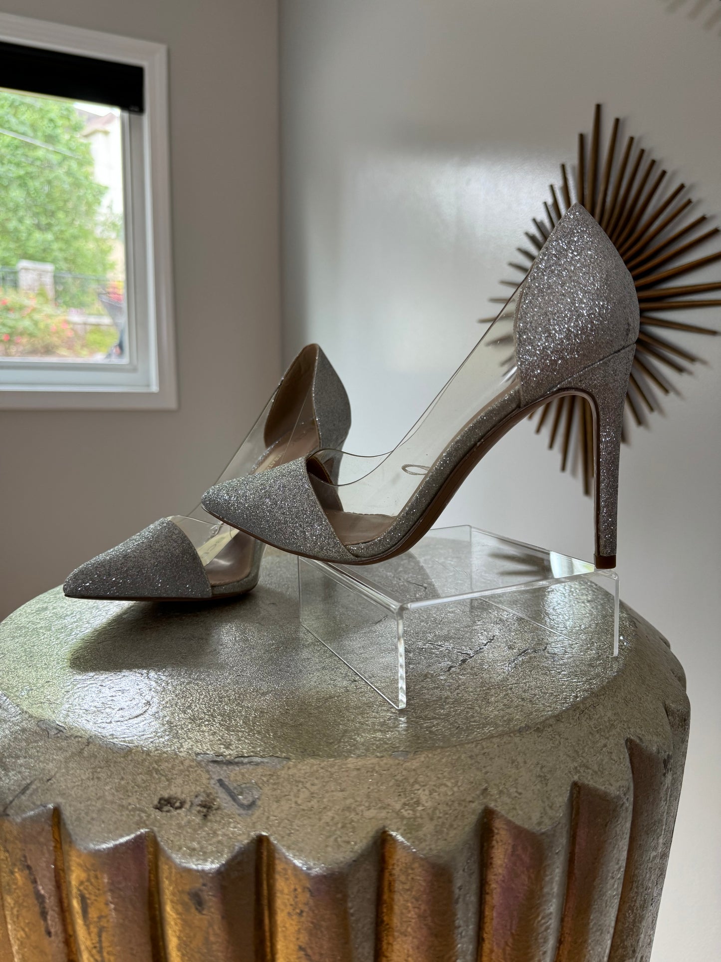 BCBGENERATION- Silver Glitter Lania Pumps