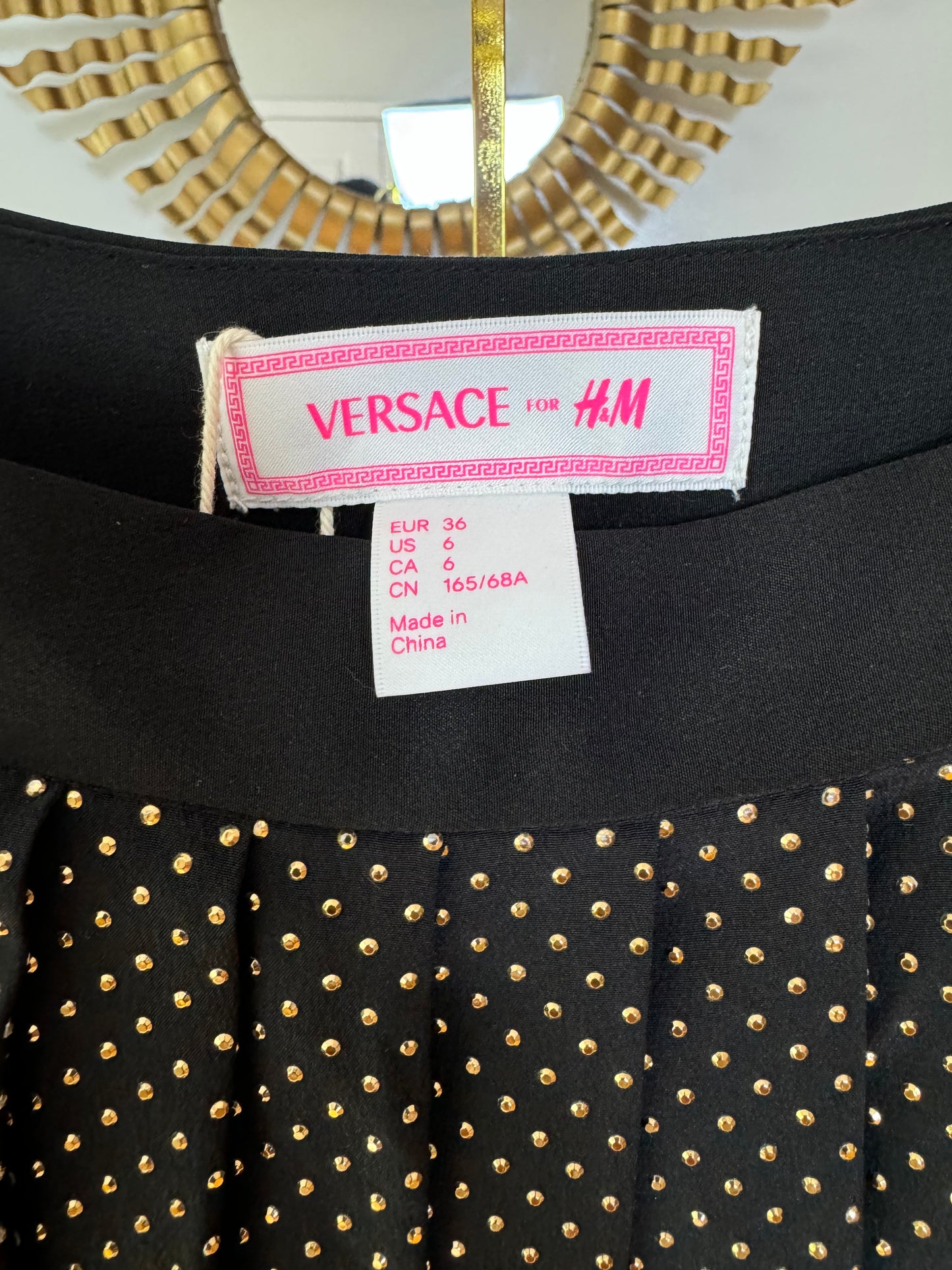 Versace x H&M - Gold & Silver Studded Midi Skirt