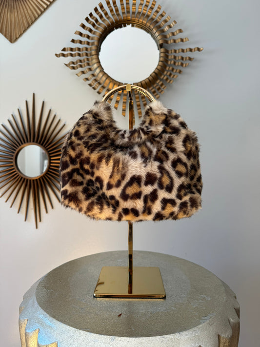 A New Day - Brown Cheetah Print Faux Fur Bag-Chic Couture Closet ATL