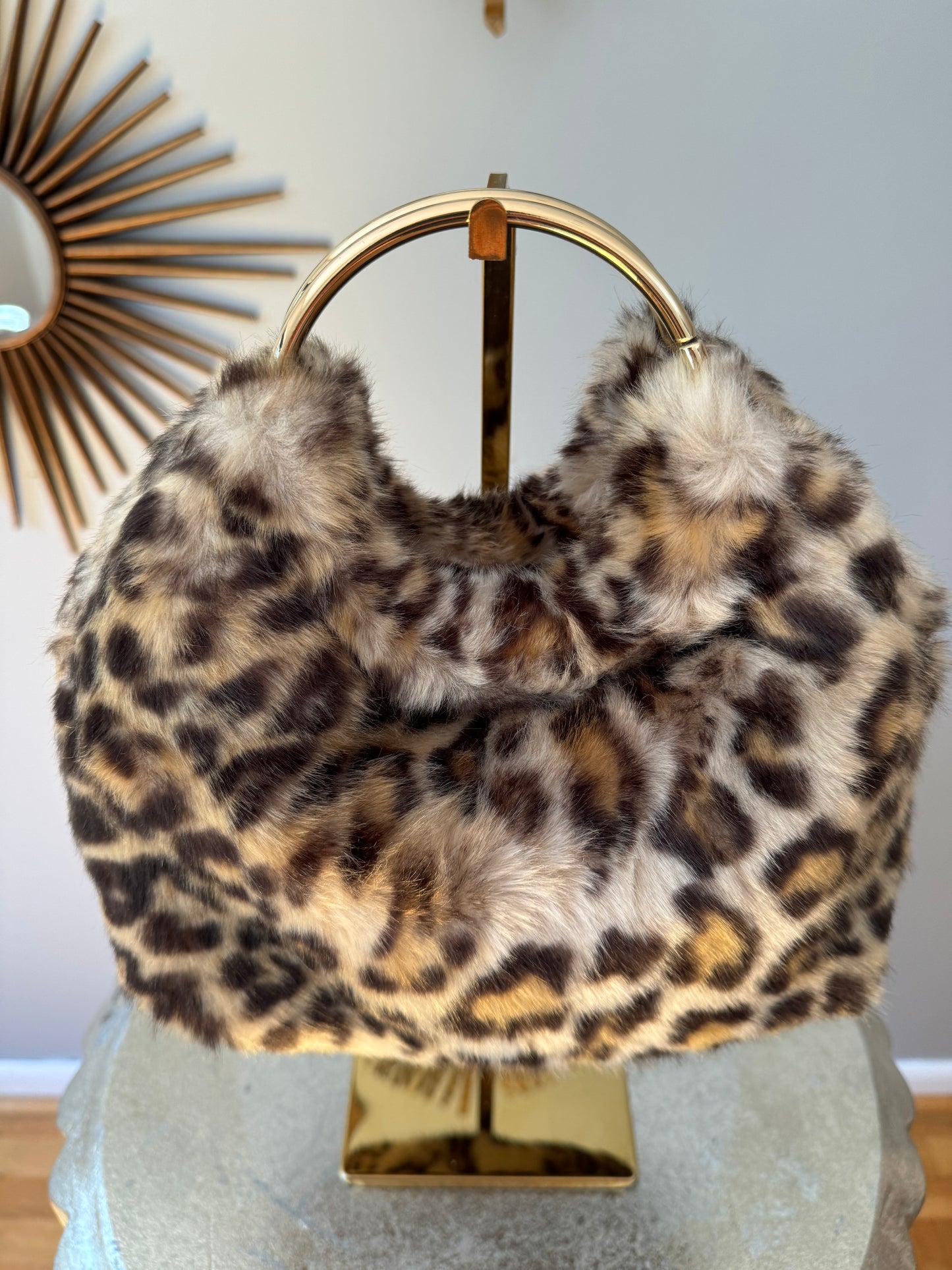 A New Day - Brown Cheetah Print Faux Fur Bag-Chic Couture Closet ATL