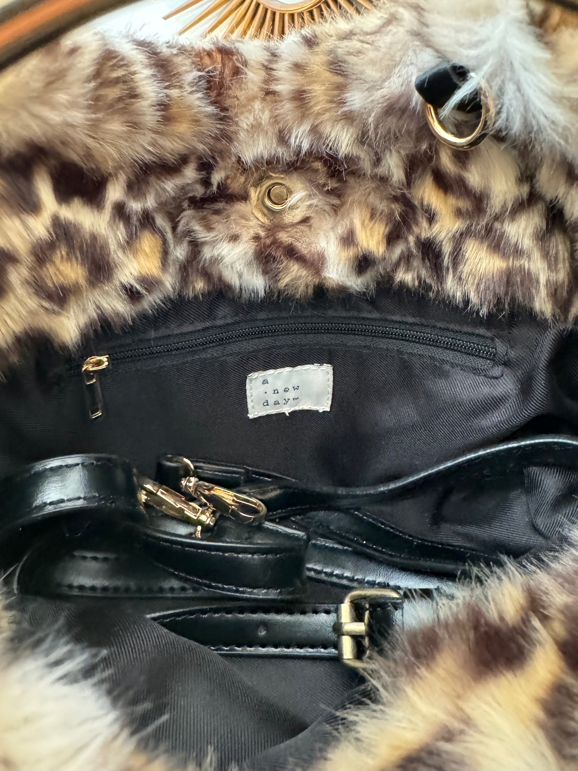 A New Day - Brown Cheetah Print Faux Fur Bag-Chic Couture Closet ATL