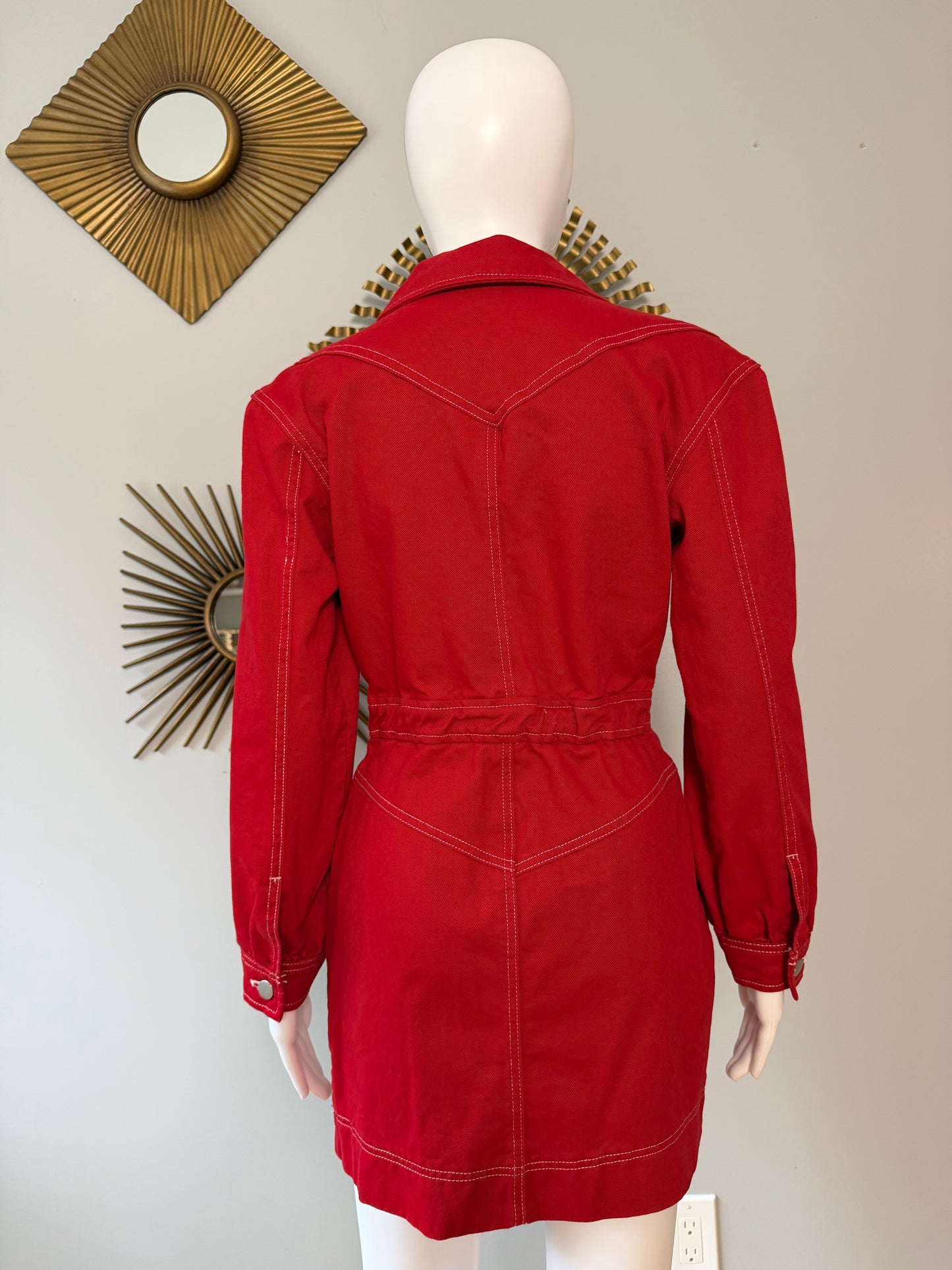 7 For all man kind - Red Denim Mini Dress