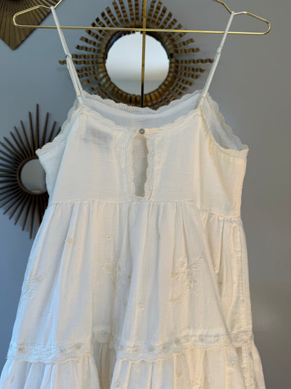 Urban Outfitters- Beige Hanna Embroidered Dress