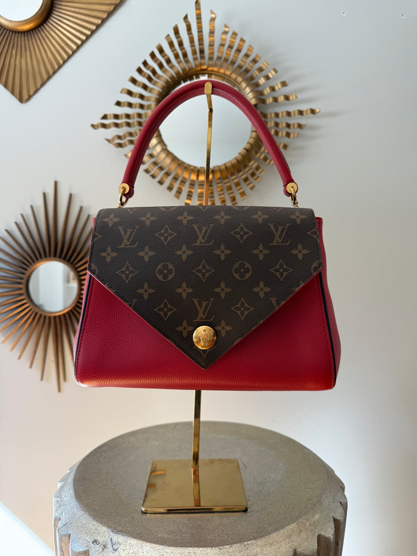 Louis Vuitton - Red Double V Leather Bag